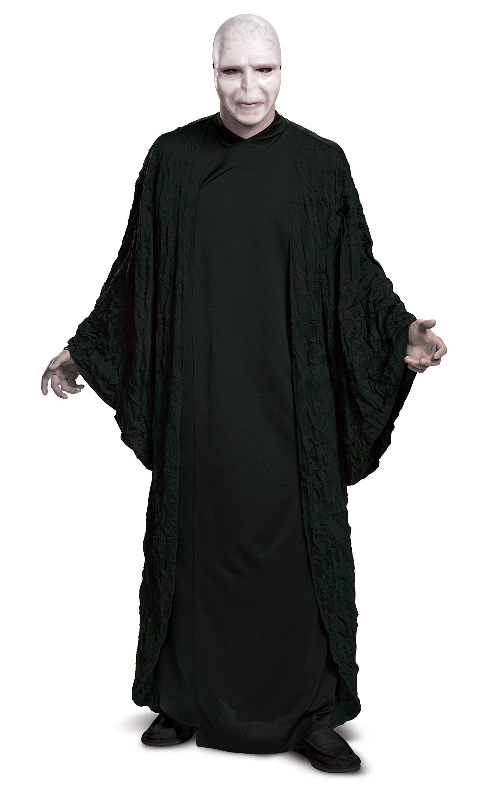 Disguise mens Voldemort Costume, Official Harry Potter Wizarding World Robe and Mask Halloween Adult Sized Costumes, Black, XL 42-46 US