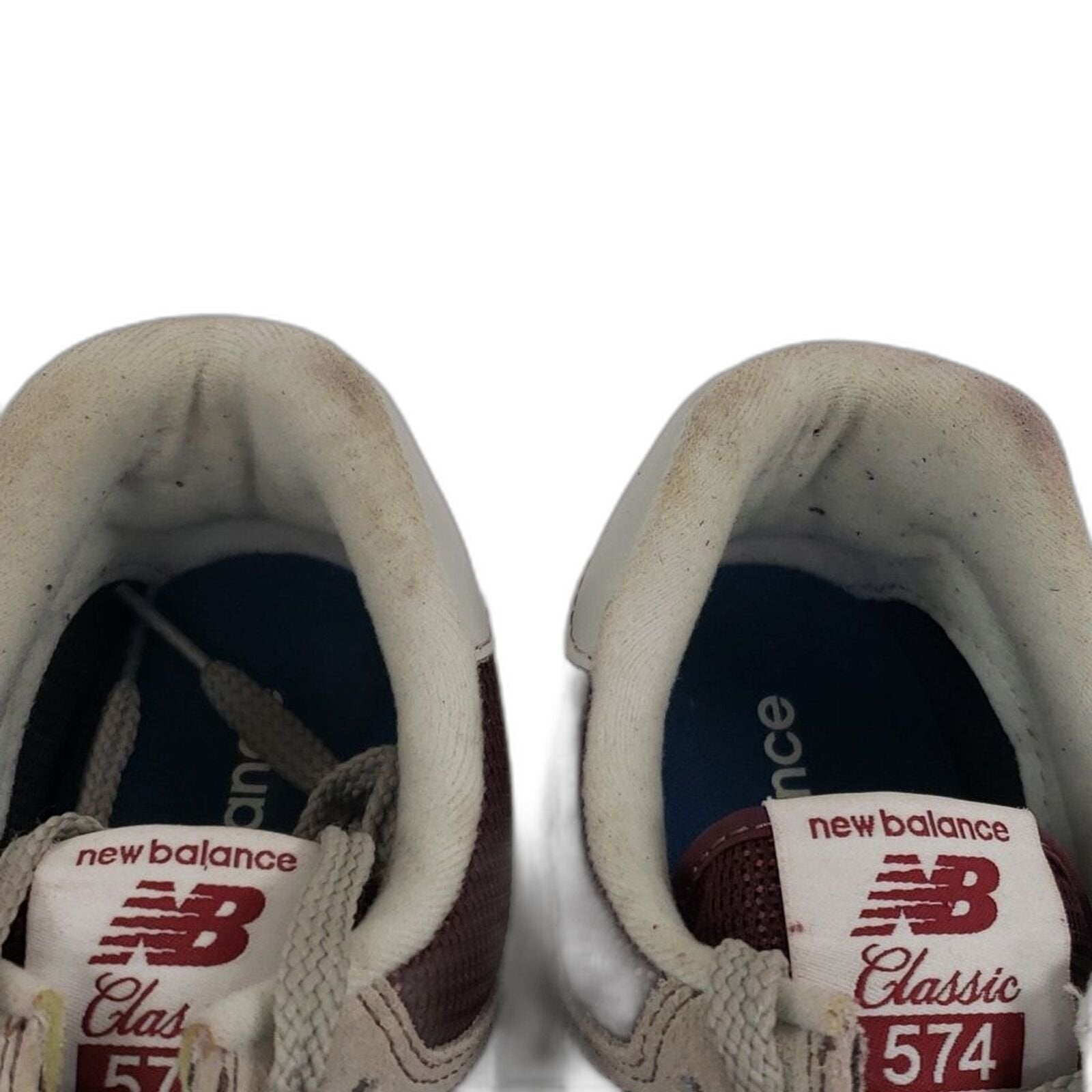 New Balance Mens 574 Core Sneaker Burgundy White 8.5 US