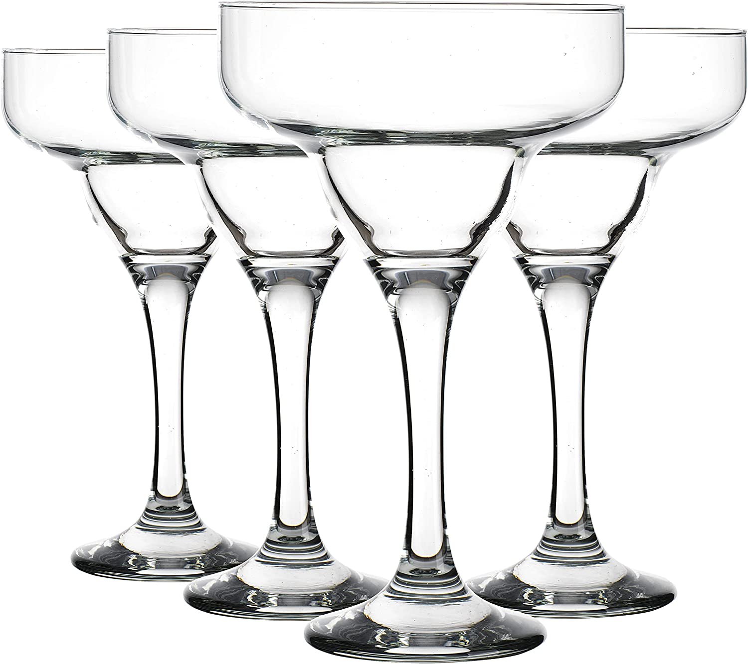 Glaver's Basic Set Of 4 10 oz. Margarita Glasses for Cocktails, Water, Wine, Juice, Dessert, and Everyday Use Crystal Clear Classic Glasses, Dishwasher safe