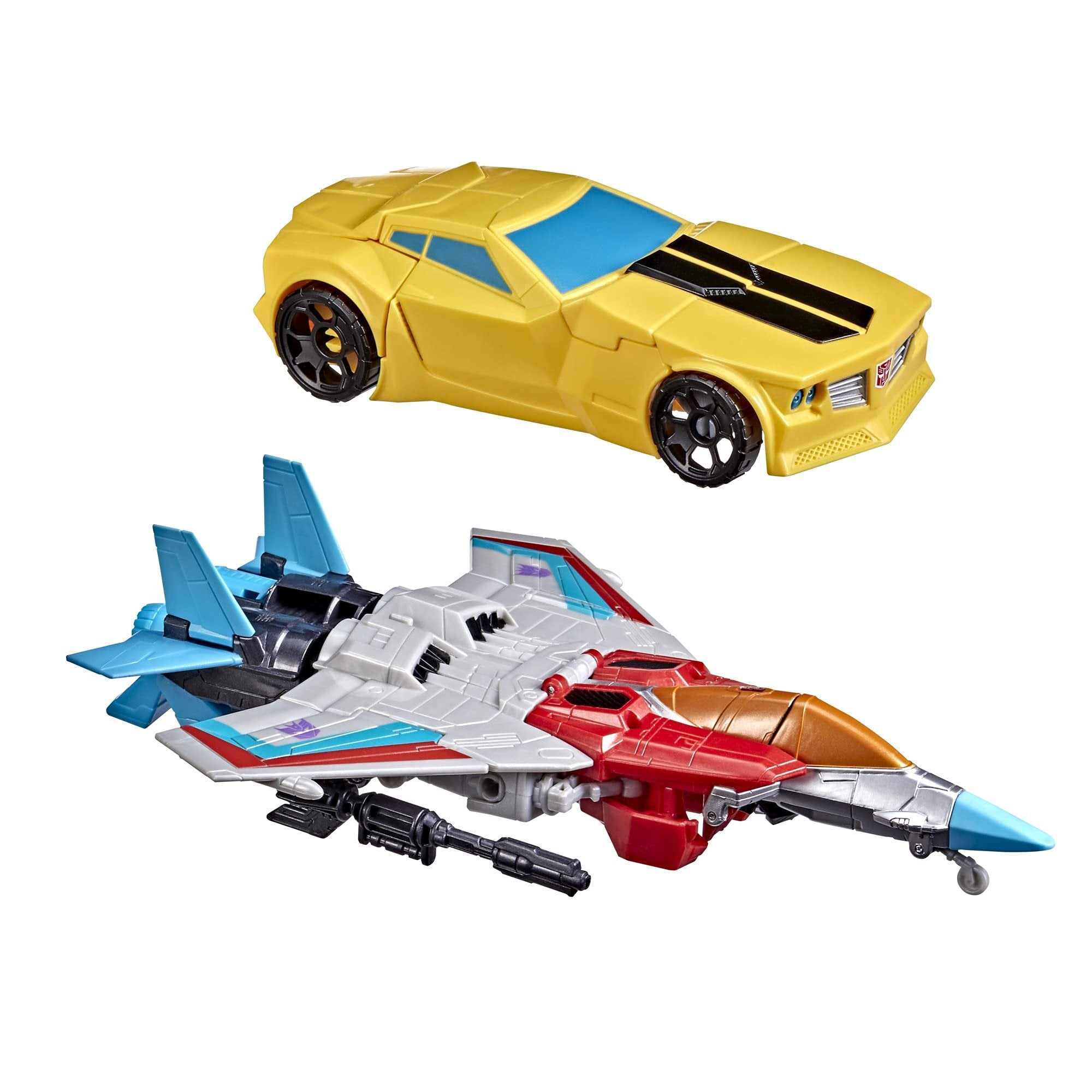 TRANSFORMERS Toys Heroes and Villains Bumblebee and Starscream 2-Pack Action Figures - for Kids Ages 6 and Up, 7-inch (Amazon Exclusive)