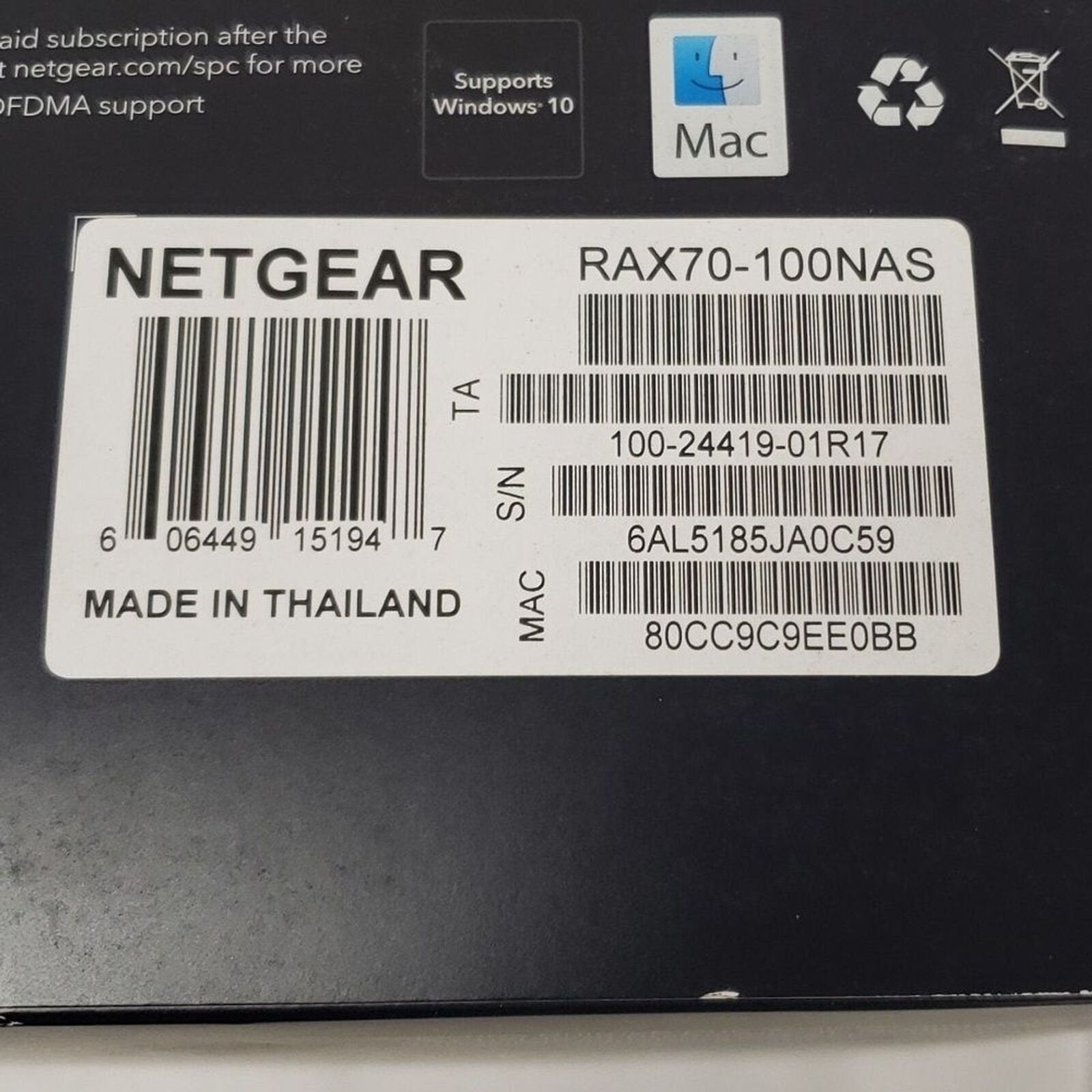 Netgear Nightwawk AX8 WiFi 6 Router