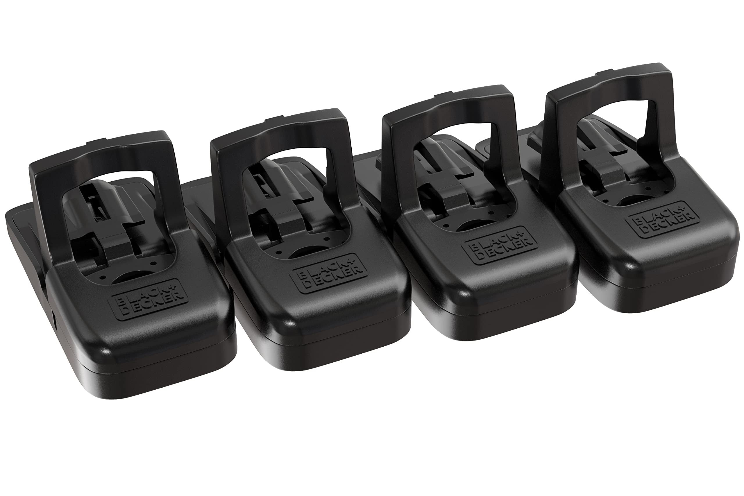BLACK+DECKER Rat Traps Indoor & Rat Trap Outdoor- Mouse Traps Indoor for Home Instantly Kill Chipmunk & Squirrel Trap- Touch Free & Reusable Rodent Snap Trap, 4 Pack Pest Control