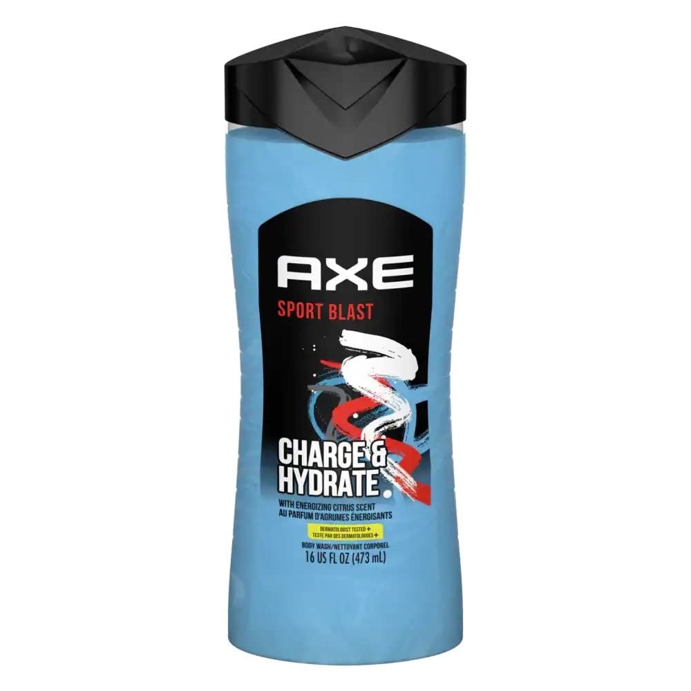 Axe Shower Gel + Shampoo Sport Blast 16 oz (Pack of 3)