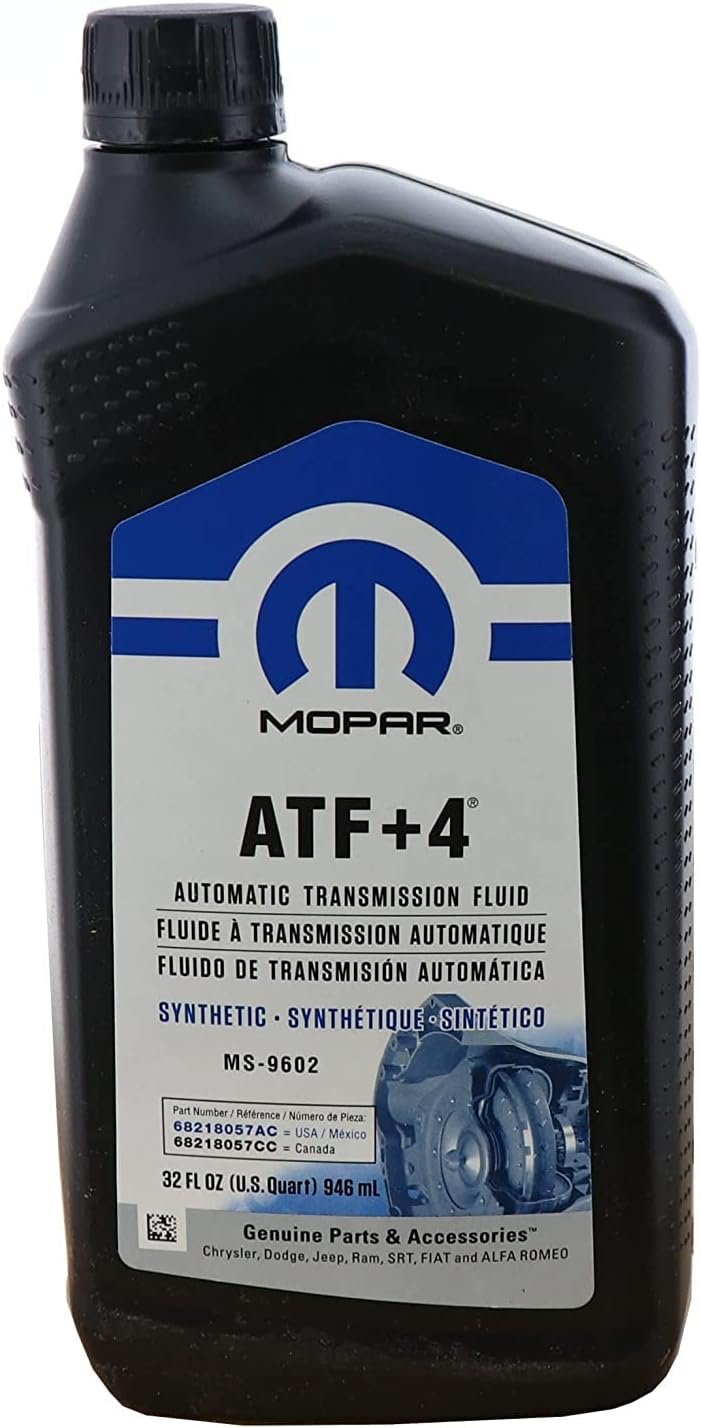 Chrysler (68218057AA) Genuine Mopar Fluid ATF+4 Automatic Transmission Fluid - 1 Quart, 32 Ounces