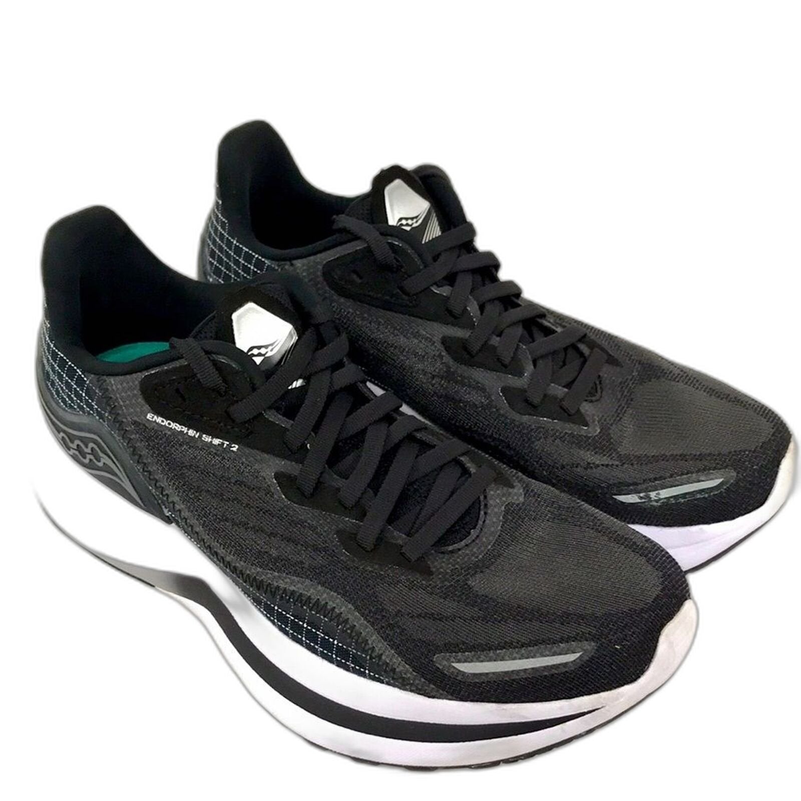 Saucony Womens Core Endorphin Shift 2 Running Shoe Black White 9 US