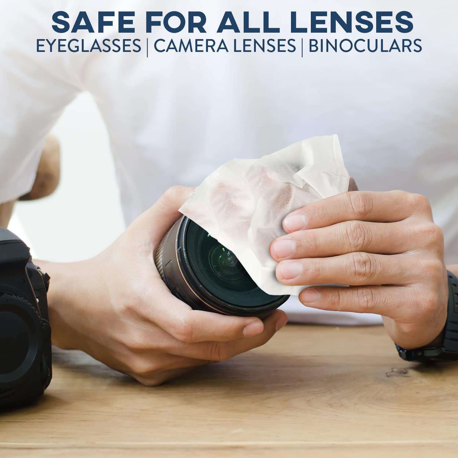 Care Touch Glasses Wipes, 400ct - Lens Cleaning Wipes for Eyeglasses, Eyeglass Individually Wrapped, Cleaner Lenses Glasses&Optical Lens, Disposable