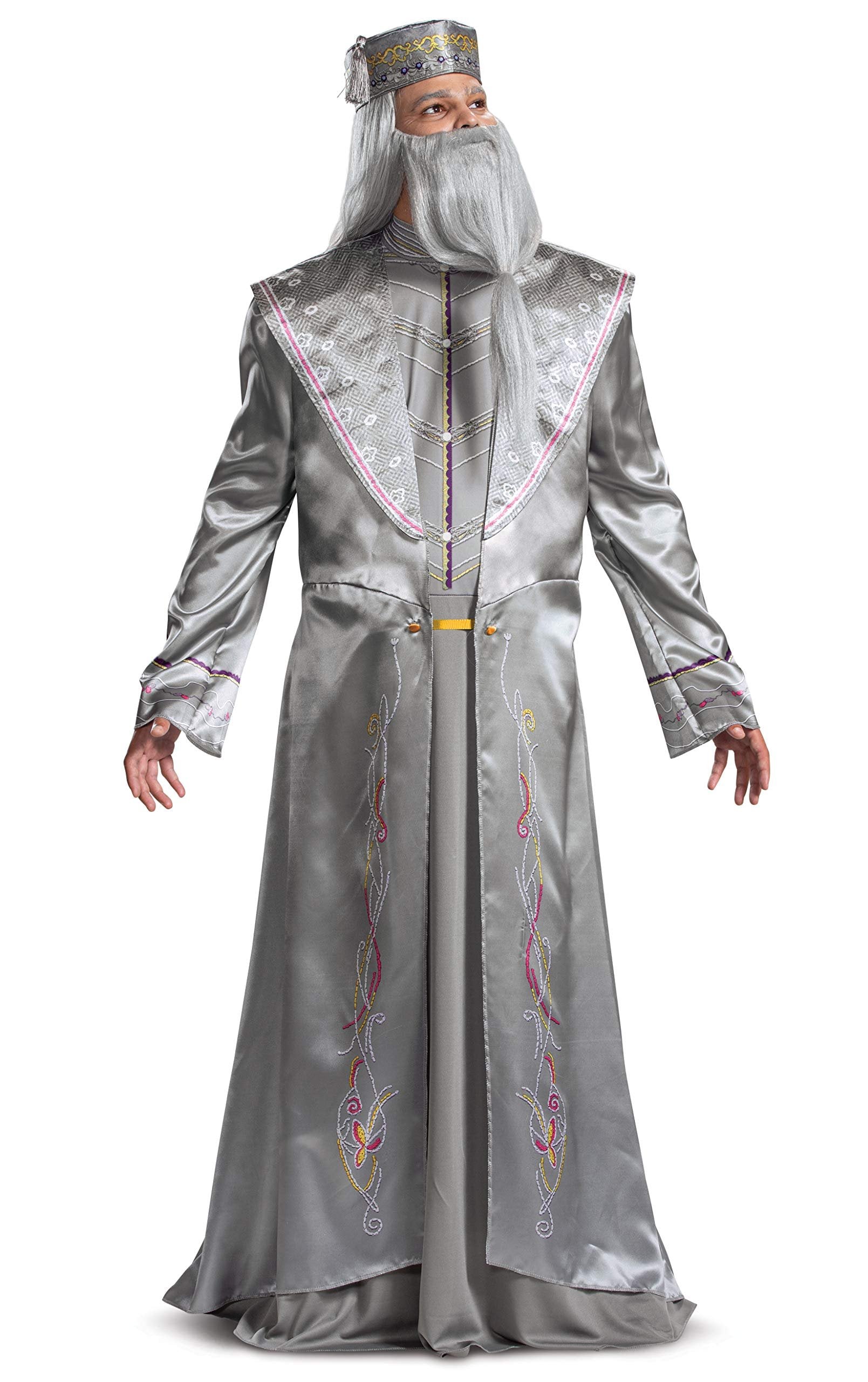 Disguise Harry Potter Dumbledore Costume XL 42-46 Silver Robe & Hat Outfit