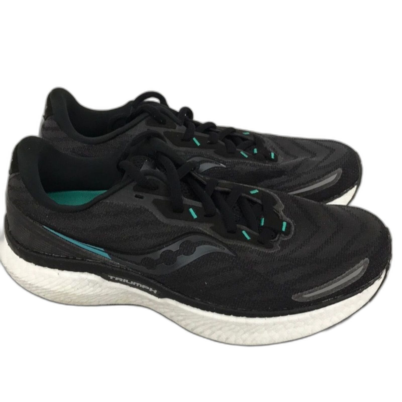 Saucony Womens Triumph 19 Running Shoe Black White 8.5 Women