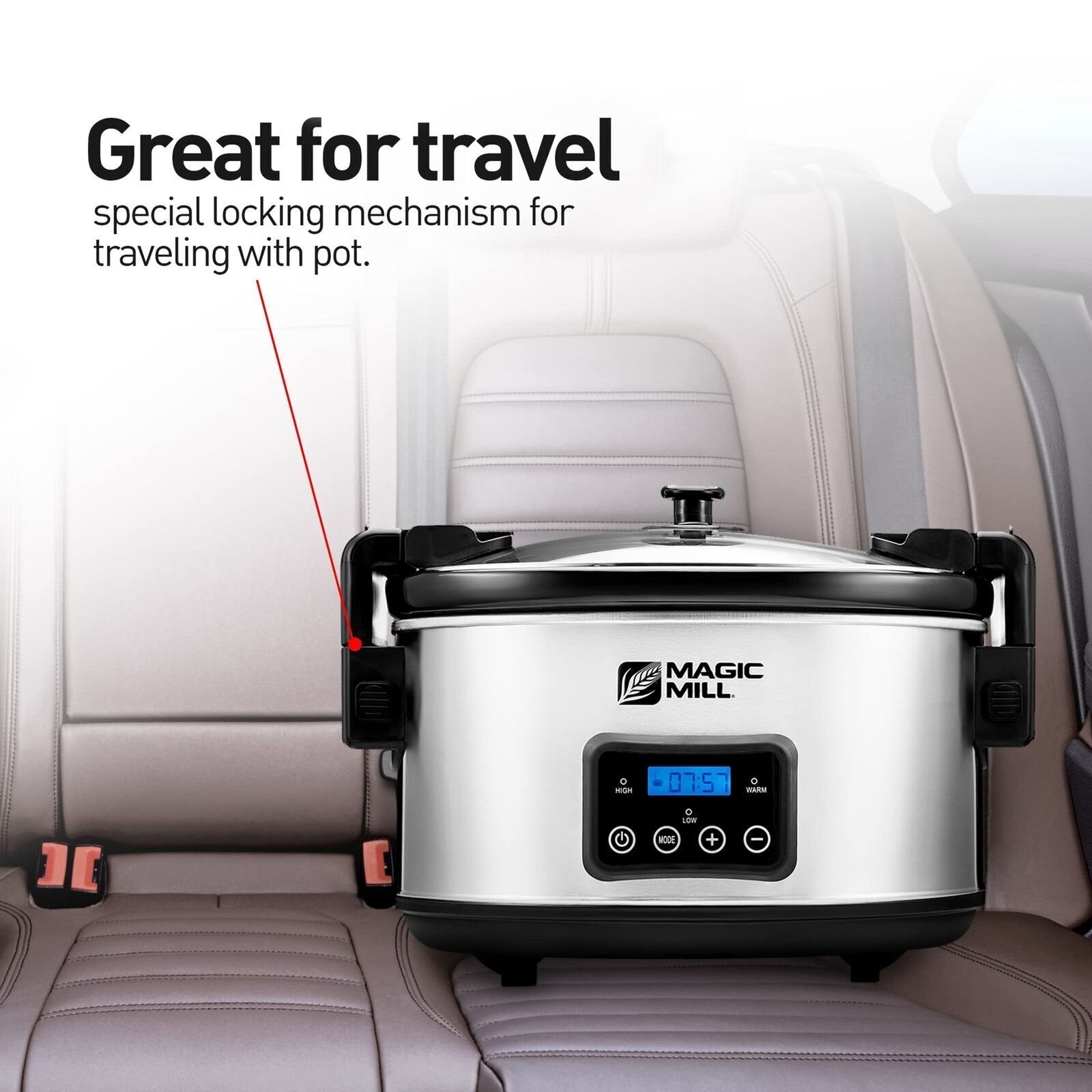 Magic Mill 8.5 Quart Extra Large Programmable Slow Cooker with Digital...