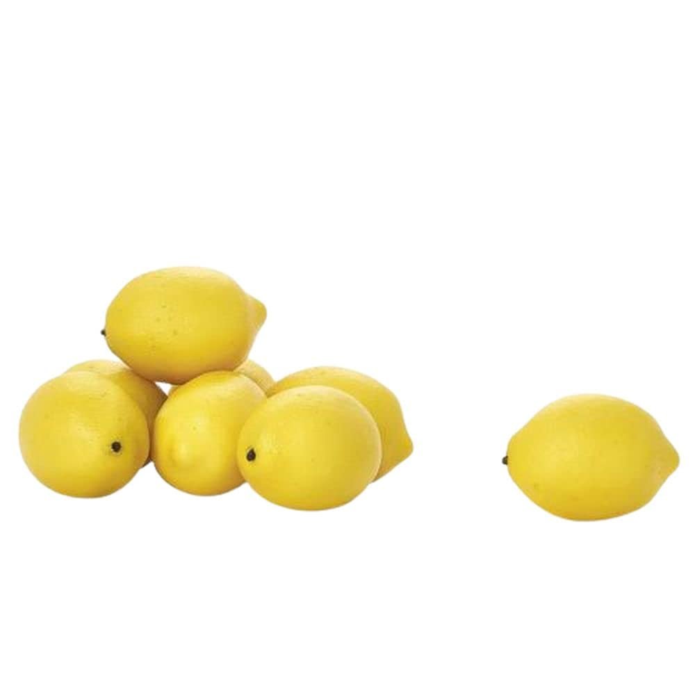 Torre & Tagus Orchard Faux Fruit Decor Set of 8 - Lemons
