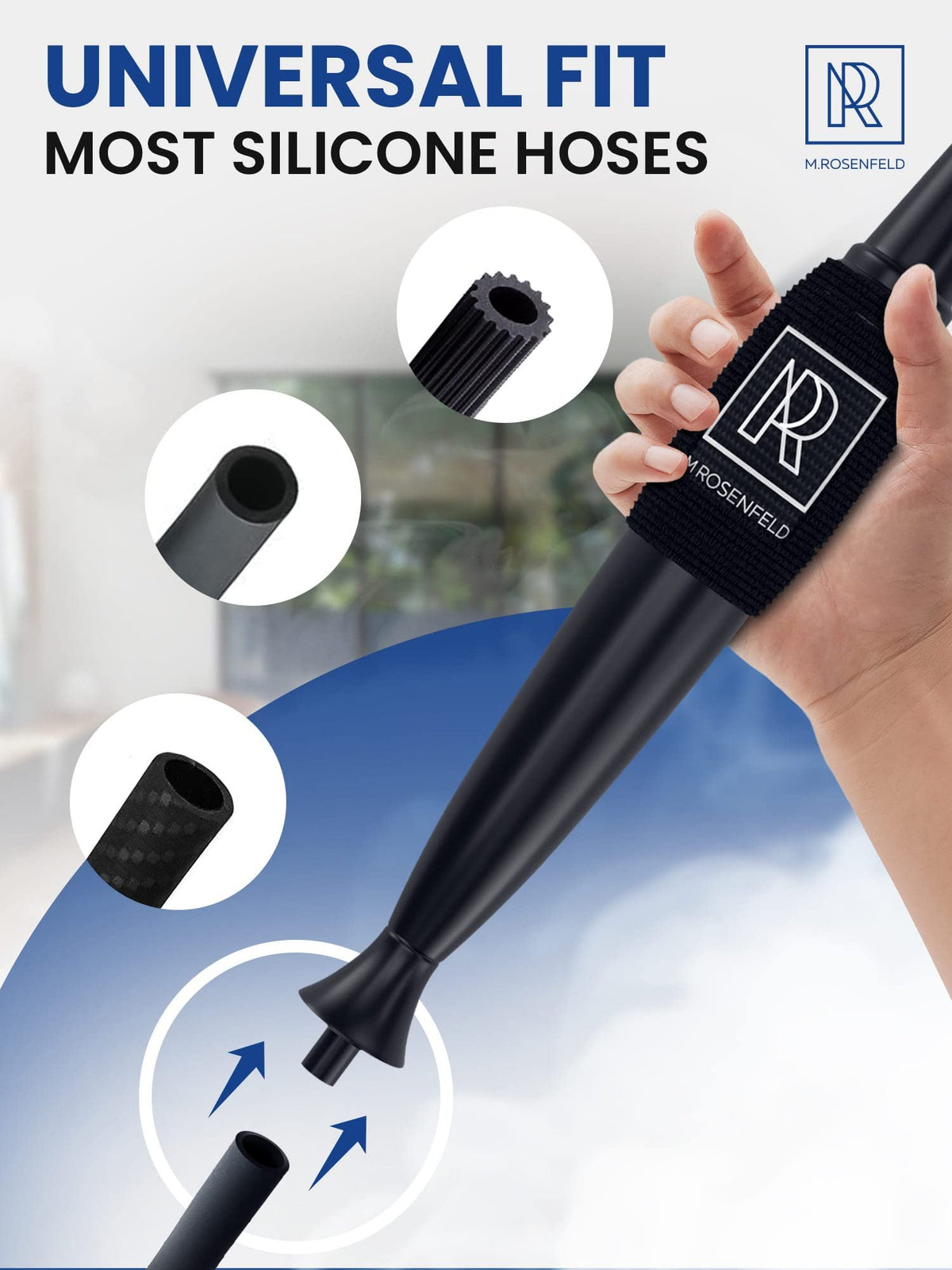 M. ROSENFELD Ice Hookah Hose Tips - Improved Soft Grip with 2 Cooling