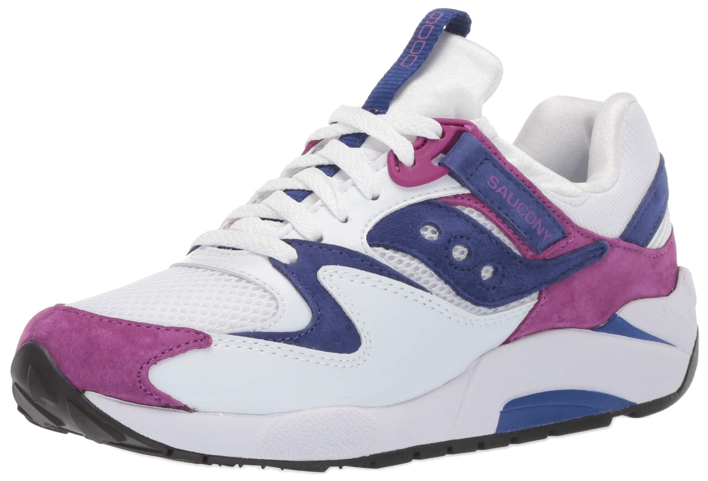 Saucony Men's Grid 9000 Sneaker, white/purple, 12 M US