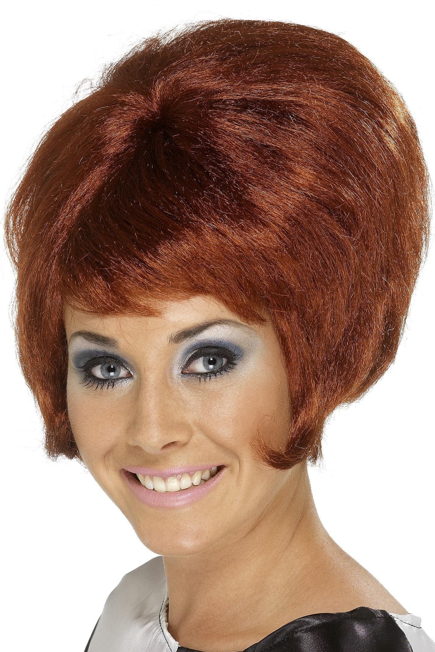 Smiffys womens 60s Beehive Wig,Auburn