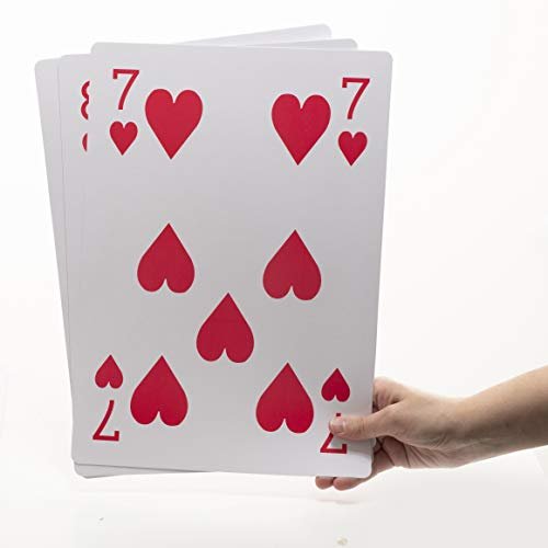 Prextex Jumbo Playing Cards Full Deck Huge Poker Index Giant Playing Cards Fun for All Ages! - Large Playing Cards - Size 8.5 x 11 Inches