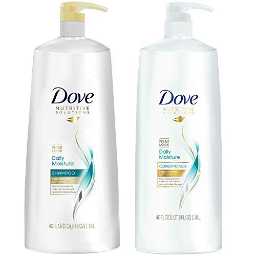 Dove Nutritive Solutions Daily Moisture, Shampoo and Conditioner Duo Set, 40 Ounce Pump Bottles