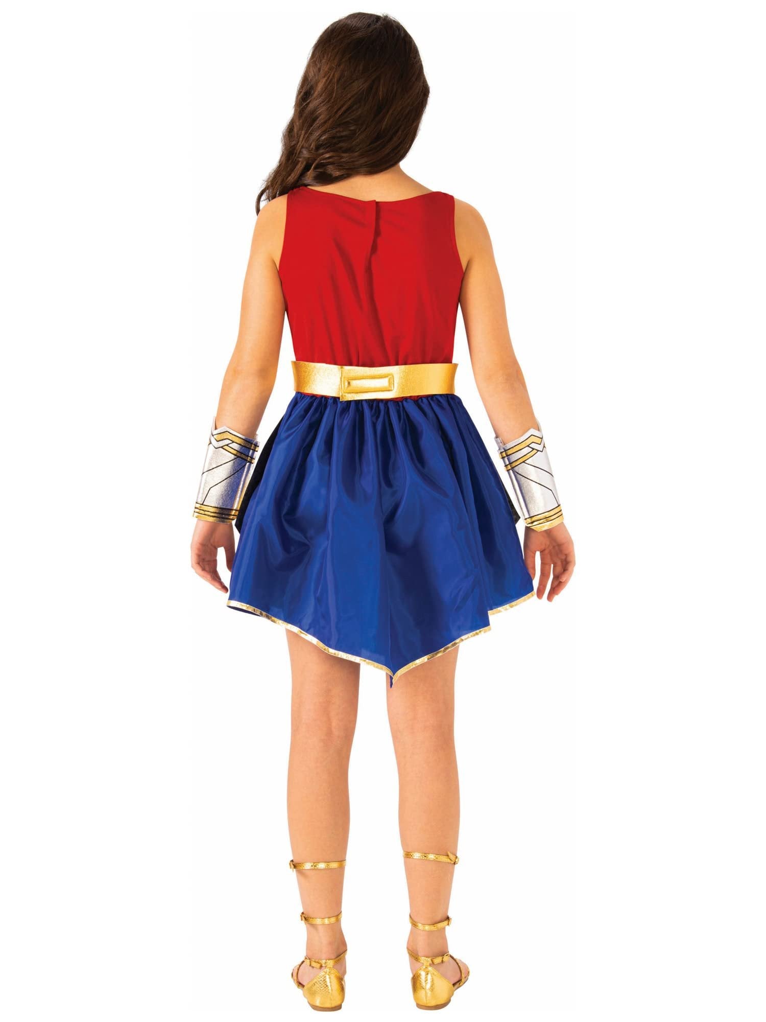 Rubie's Girl's DC Comics WW84 Deluxe Wonder Woman Costume Dress with Gauntlets and Tiara, Medium