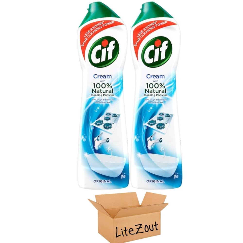 LiteZout Cif Professional Cream Cleaner Original 500ml (2 pack) and packed in box