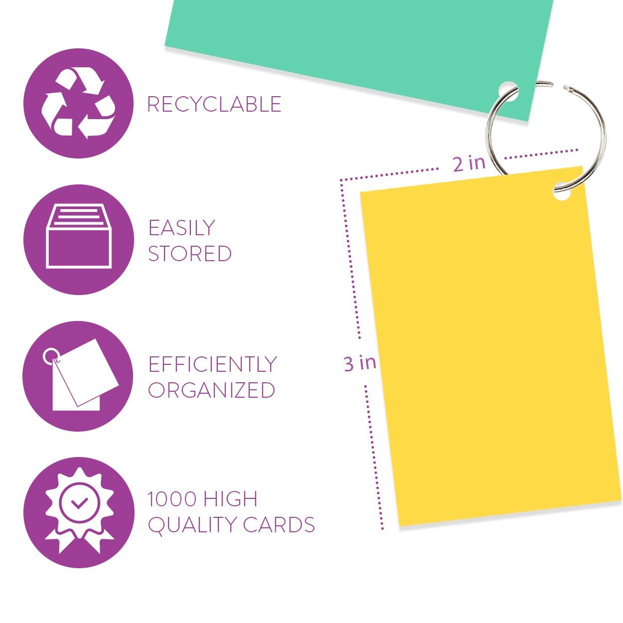 Star Right Assorted Colored Blank Flash Cards - 2"x3" Blank Index Note Star Right Assorted Colored Blank Flash Cards - 2"x3" Blank Index Note