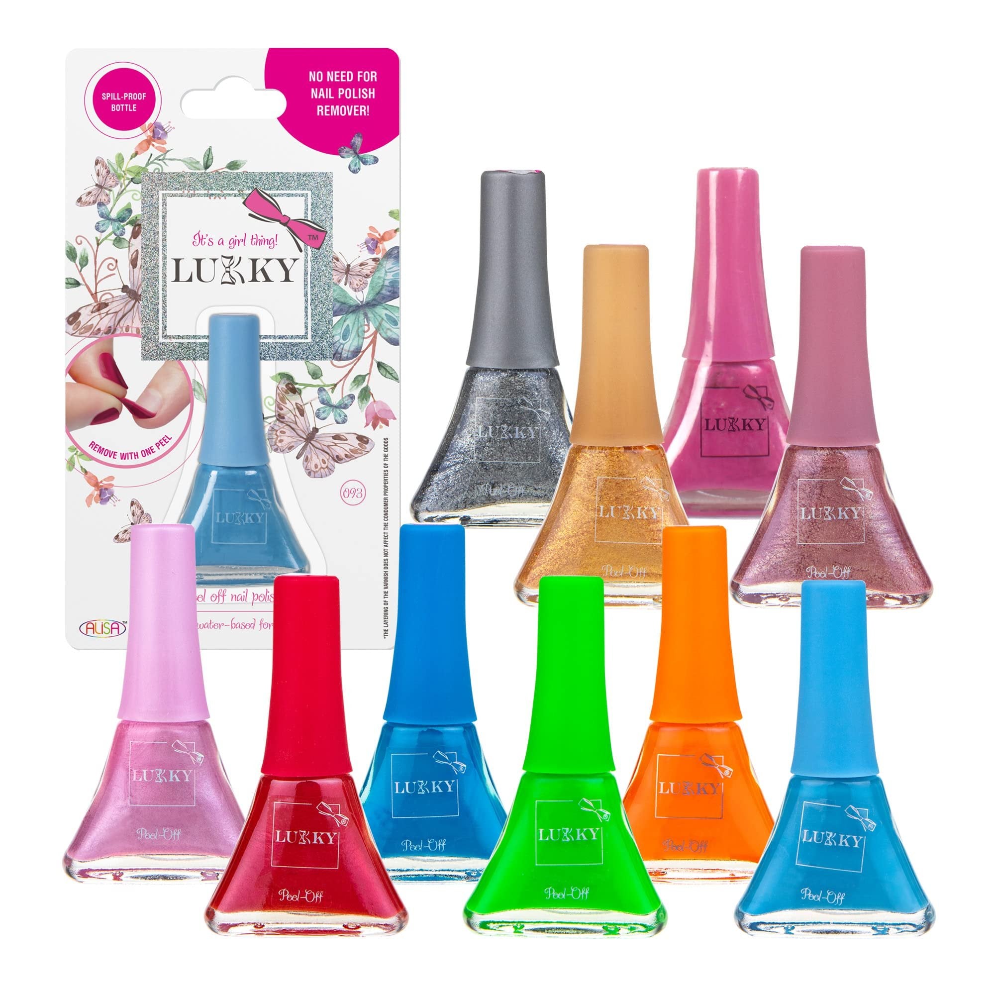 Kids Nail Polish Set for Girls Ages 6+ Quick Dry Nail Polish for Kids - 12 Pack - Peel Off Fingernail Polish Fast Dry Nail Polish - Washable Water Based Non Toxic Nail Polish Sets - Nail Kit for Girls (Bold Colors)