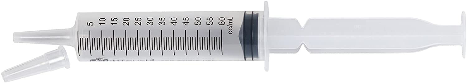 Care Touch 60ml Catheter Tip Syringe with Covers- 10 counts of 60cc Syringes with Catheter Tip by Care Touch - Individually Sealed 60cc Syringe - Sterile