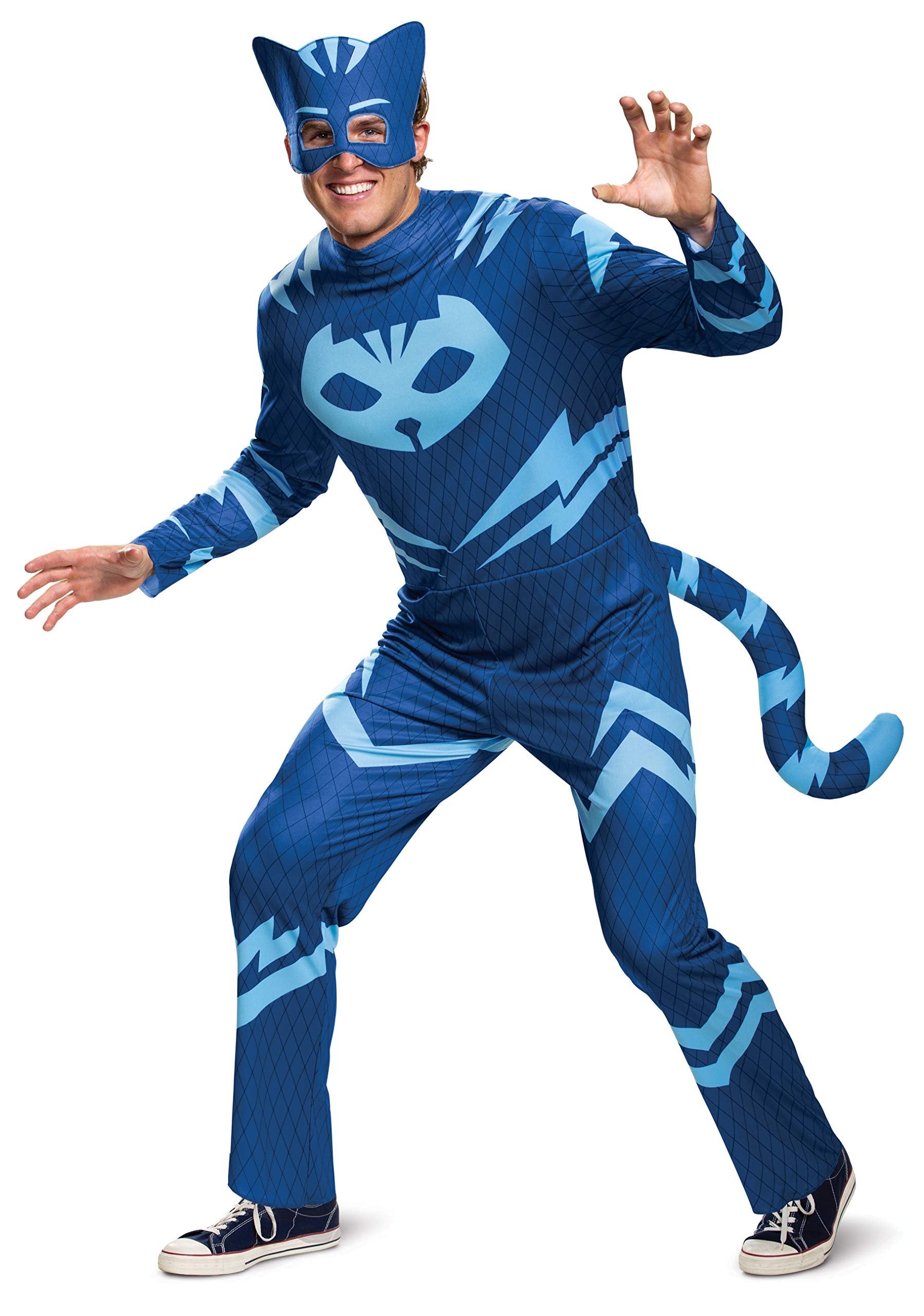 Disguise Men's Catboy Classic Adult Costume Adult Costume, Blue, L/XL (42-46)