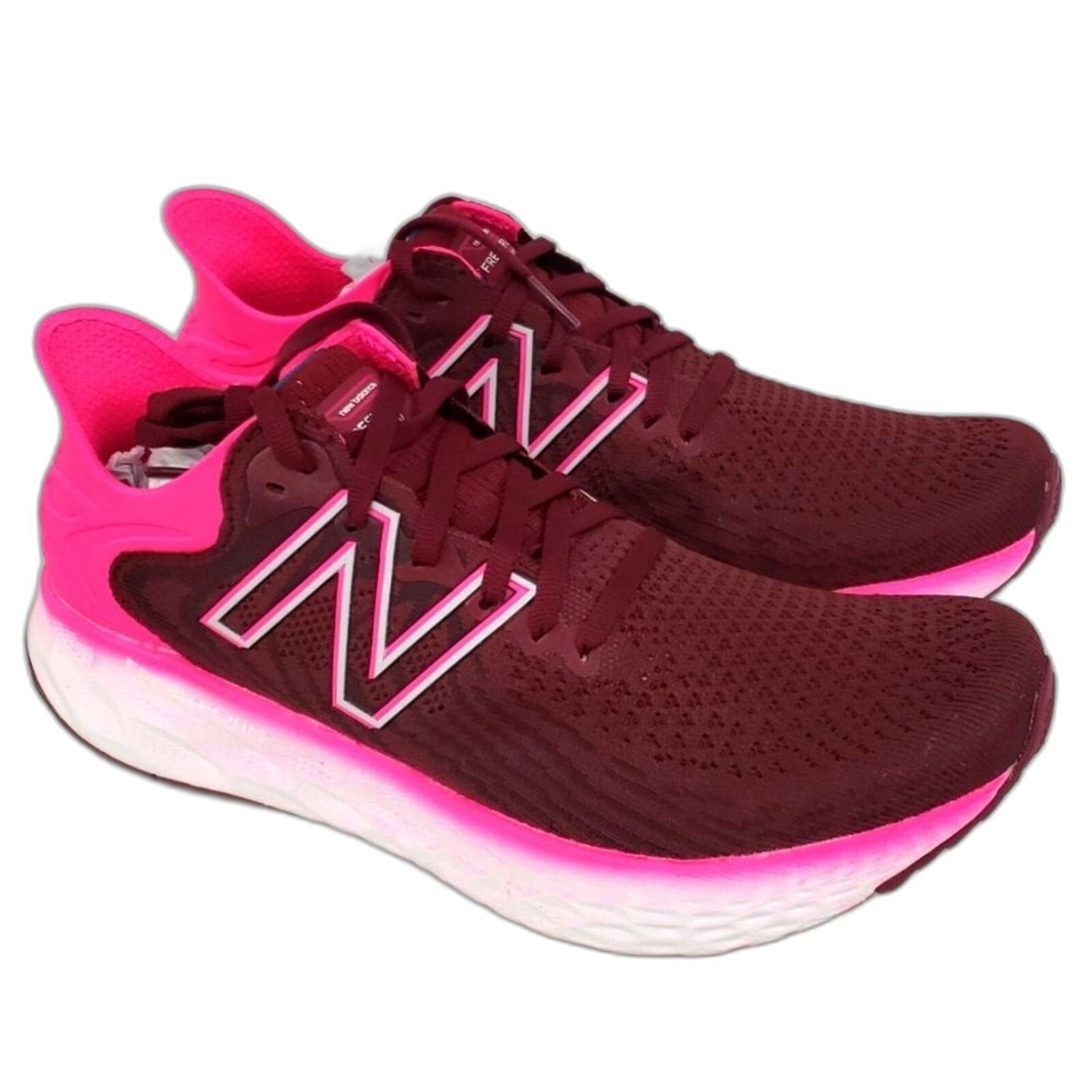 New Balance Womens Fresh Foam 1080 V11 Running Shoe Garnet Pink Glo 9 US