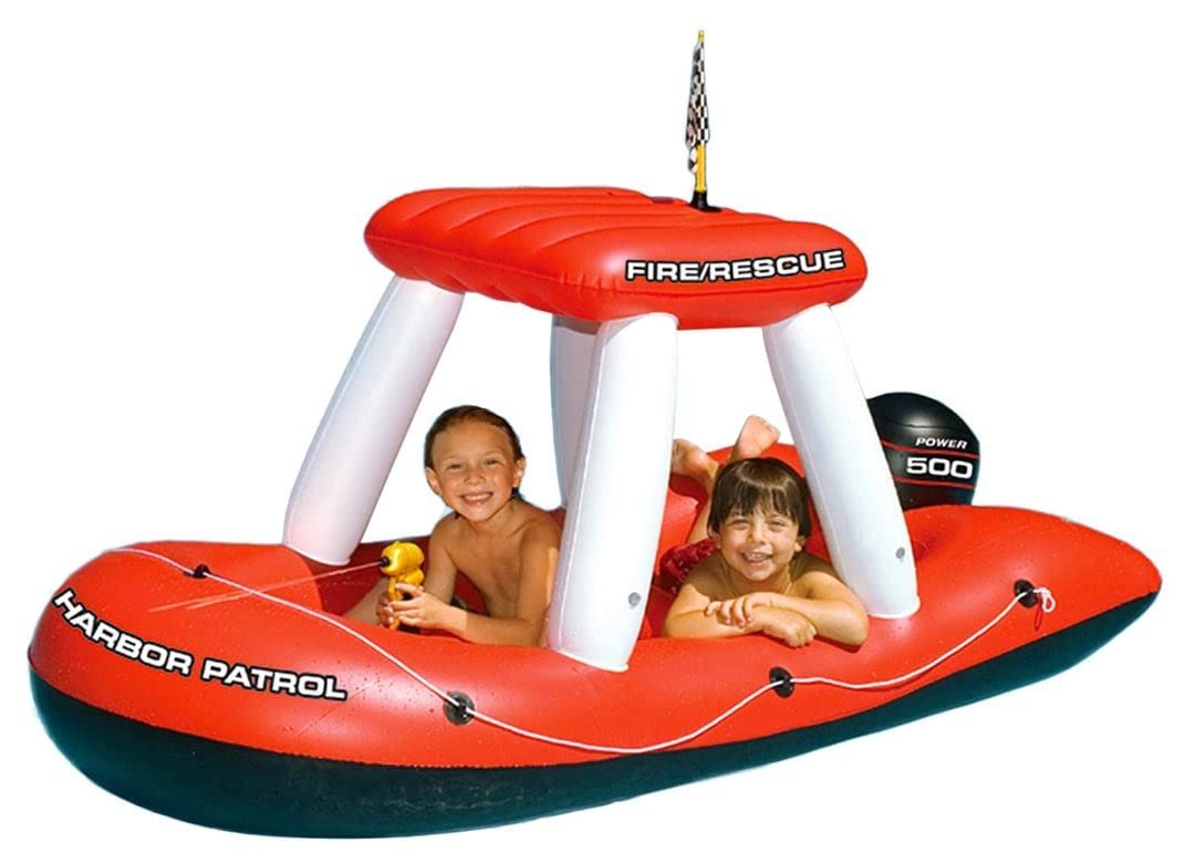 Swimline Fireboat Squirter Inflatable Pool Toy Red/White, 60 X 33 X 32"