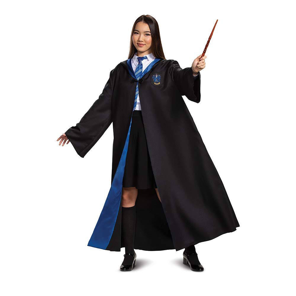 Harry Potter Ravenclaw Robe XL 42-46 Black & Blue Official Wizarding World Costume