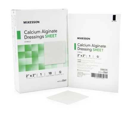 McKesson Calcium Alginate Dressing, White - Box of 10