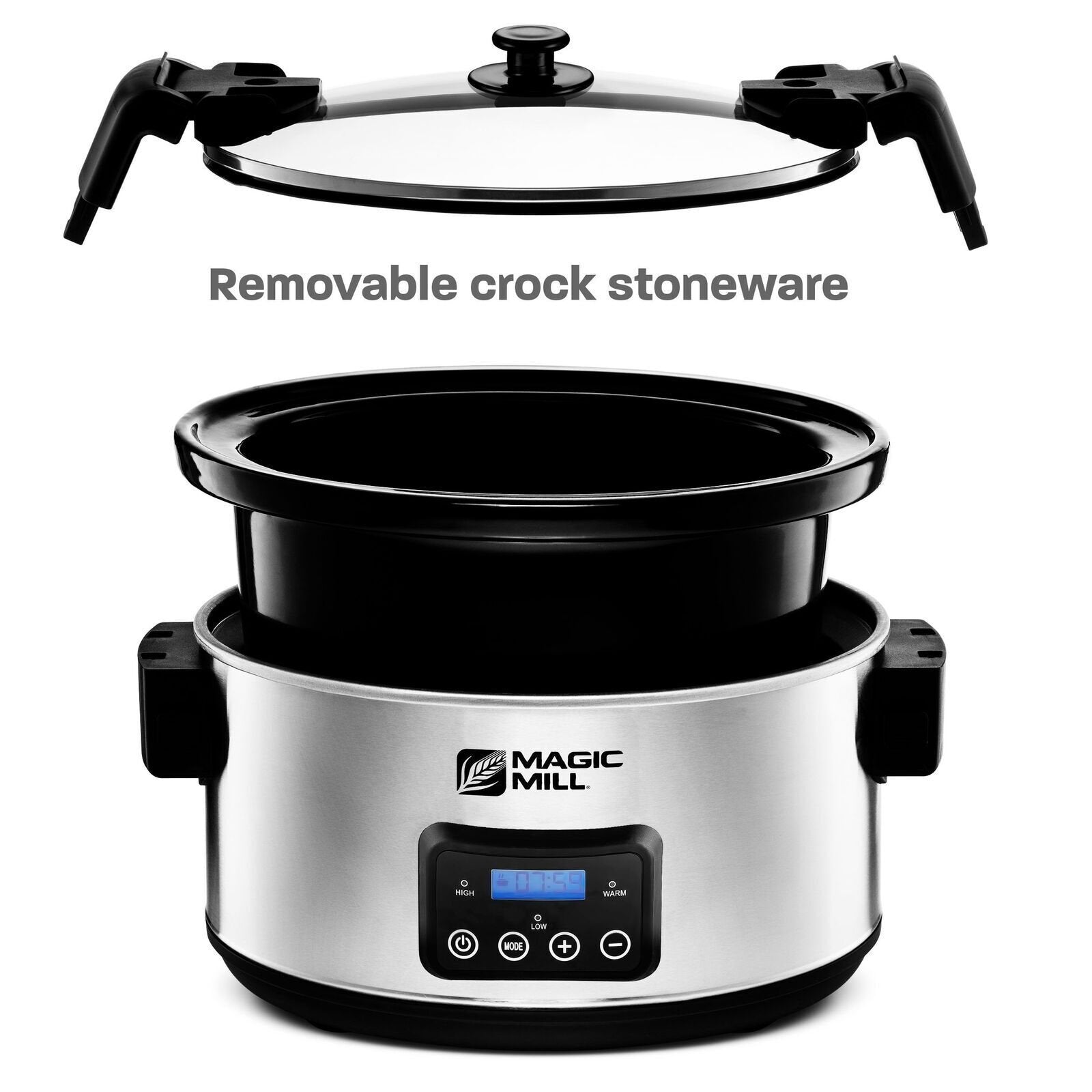 Magic Mill 8.5 Quart Extra Large Programmable Slow Cooker with Digital...