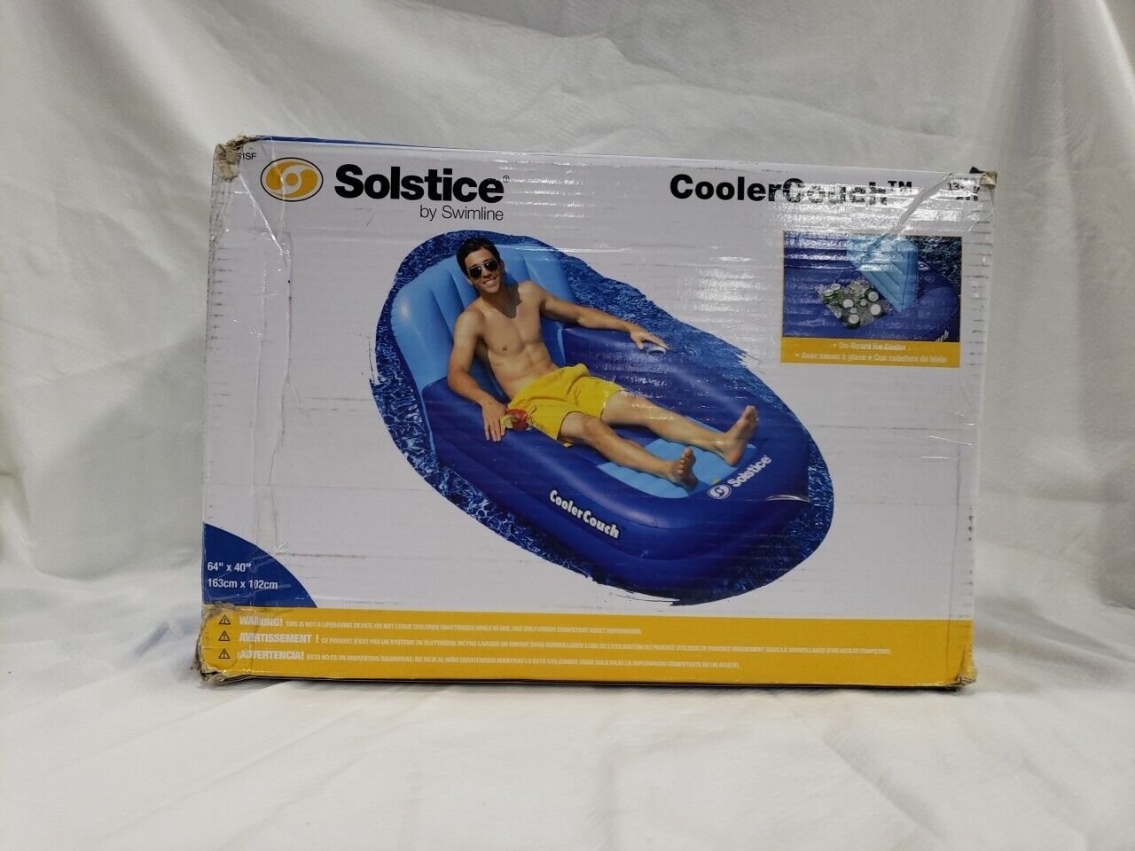 Inflatable Pool Lounger Large Solstice Cooler Couch Multicolor - Free...