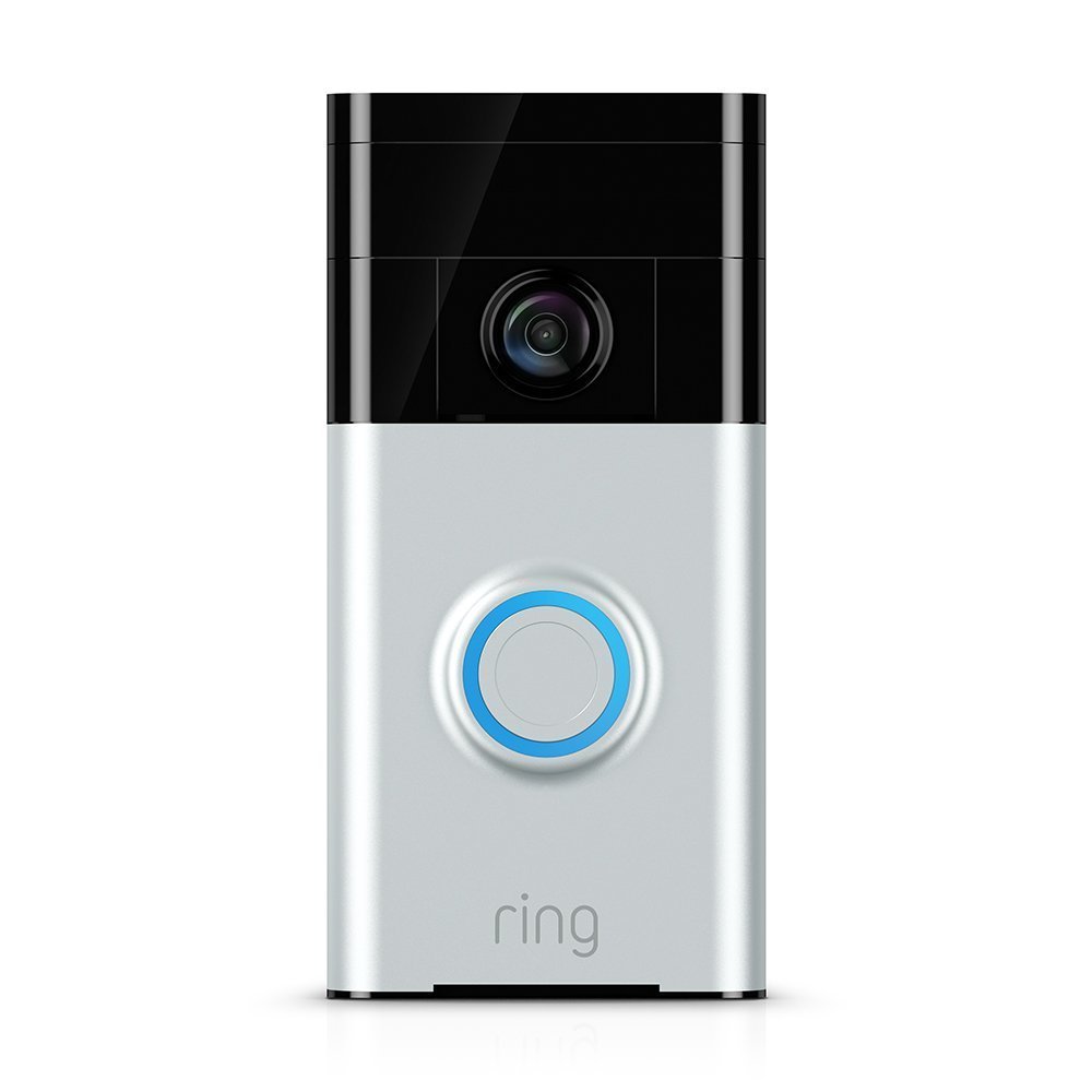 Ring Video Doorbell (1st Gen) - 720p HD video, motion activated alerts, easy installation - Satin Nickel