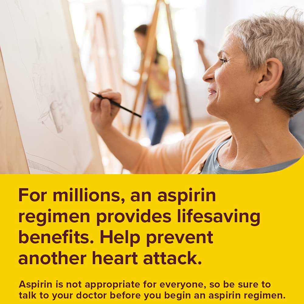 Bayer Genuine Aspirin 325mg Coated Tablets, Pain Reliever and Fever Reducer, 200 Count