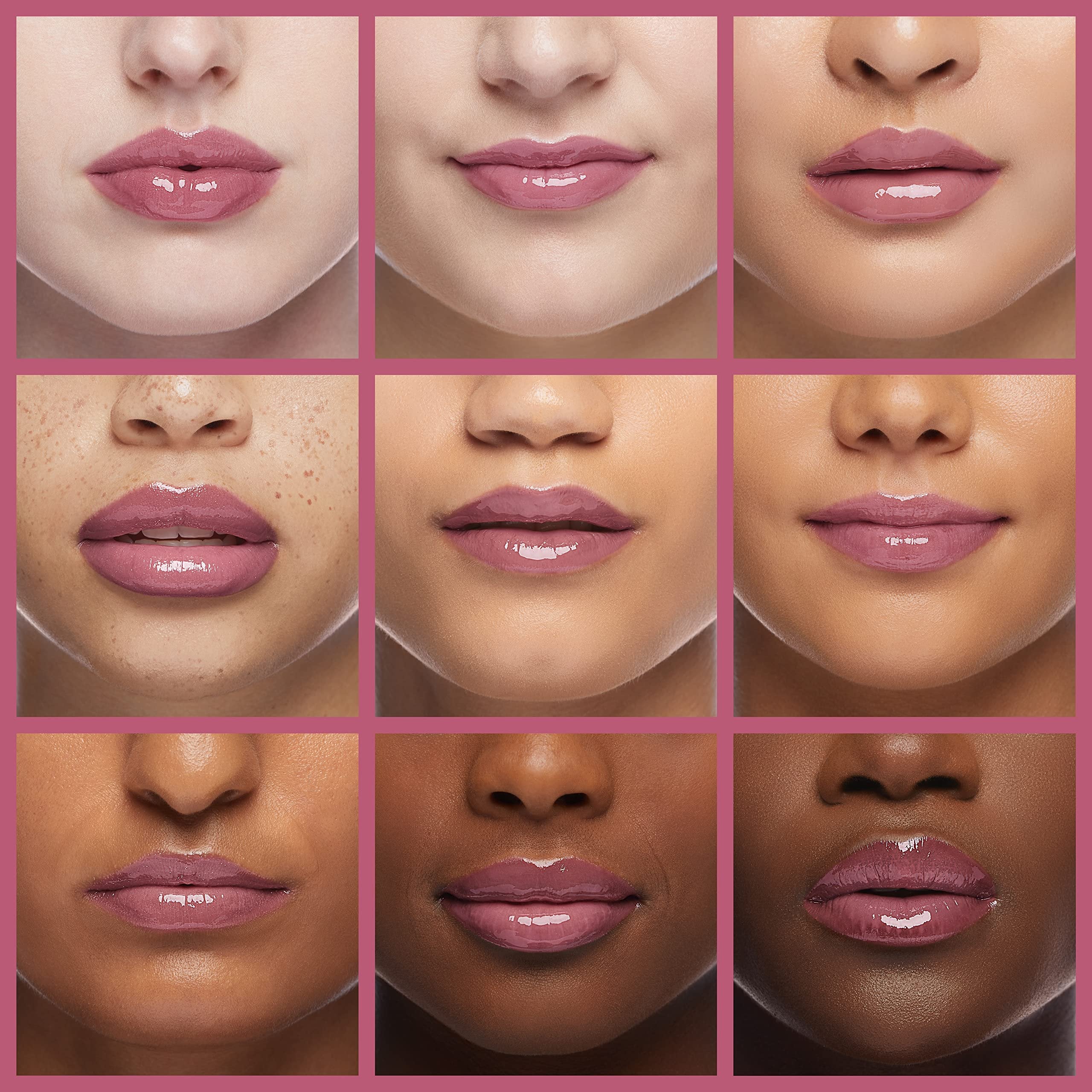 Nicole Miller 10 Pc Lip Gloss Collection, Shimmery Lip Glosses for Women and Girls, Long Lasting Color Lip Gloss Set with Rich Varied Colors (Purple)