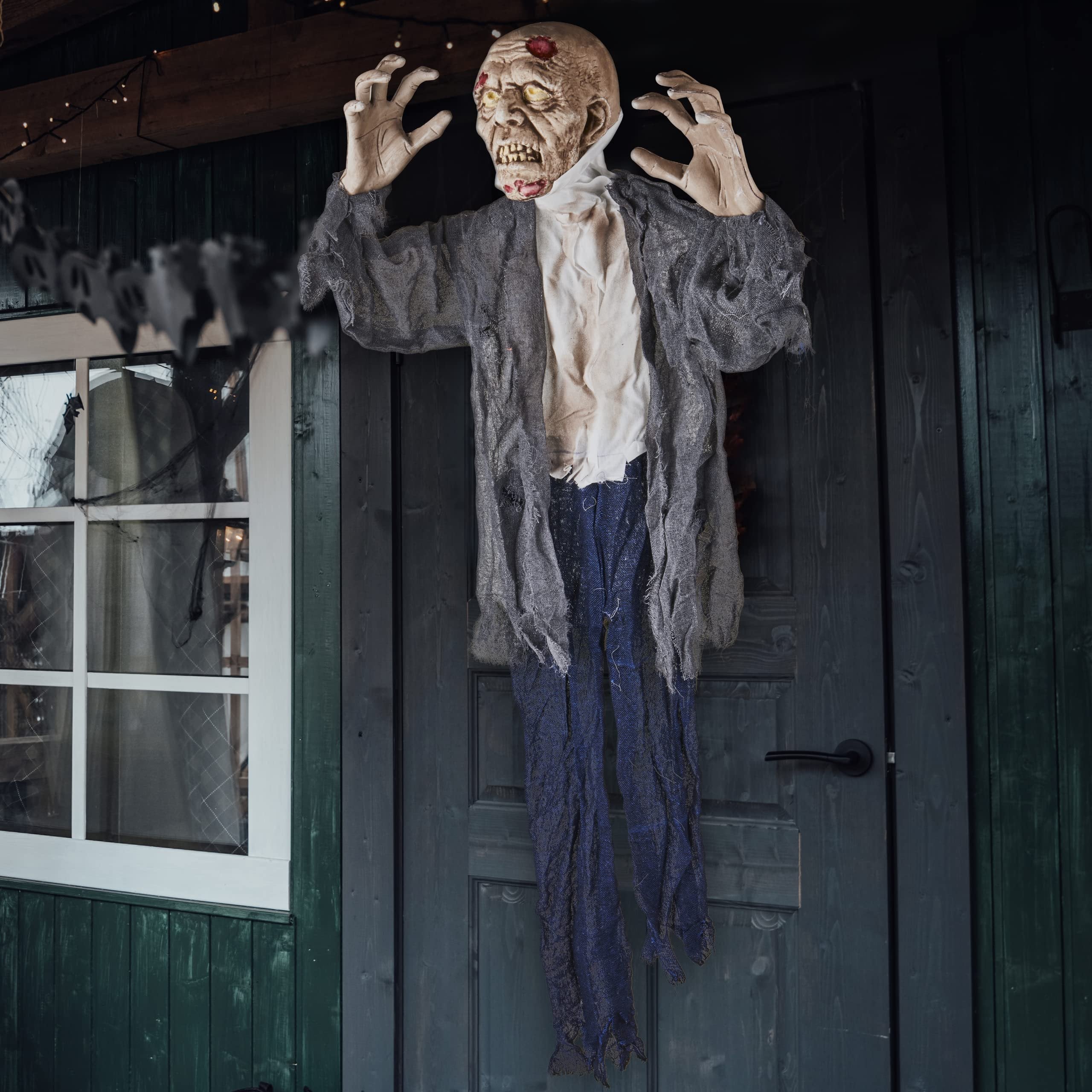 PREXTEX Halloween Hanging Zombie and Groundbreaker Decoration for The Best Halloween Decorations Zombie Outdoor Prop with Flowing Robe