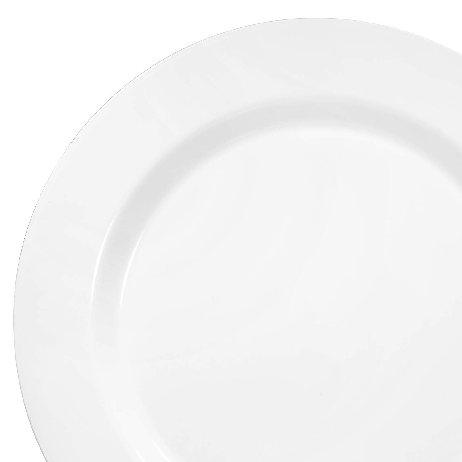 OCCASIONS  40 Plates Pack, Heavyweight Disposable Wedding Party Plastic Plates (7.5'' Appetizer/Dessert Plate, Plain White)
