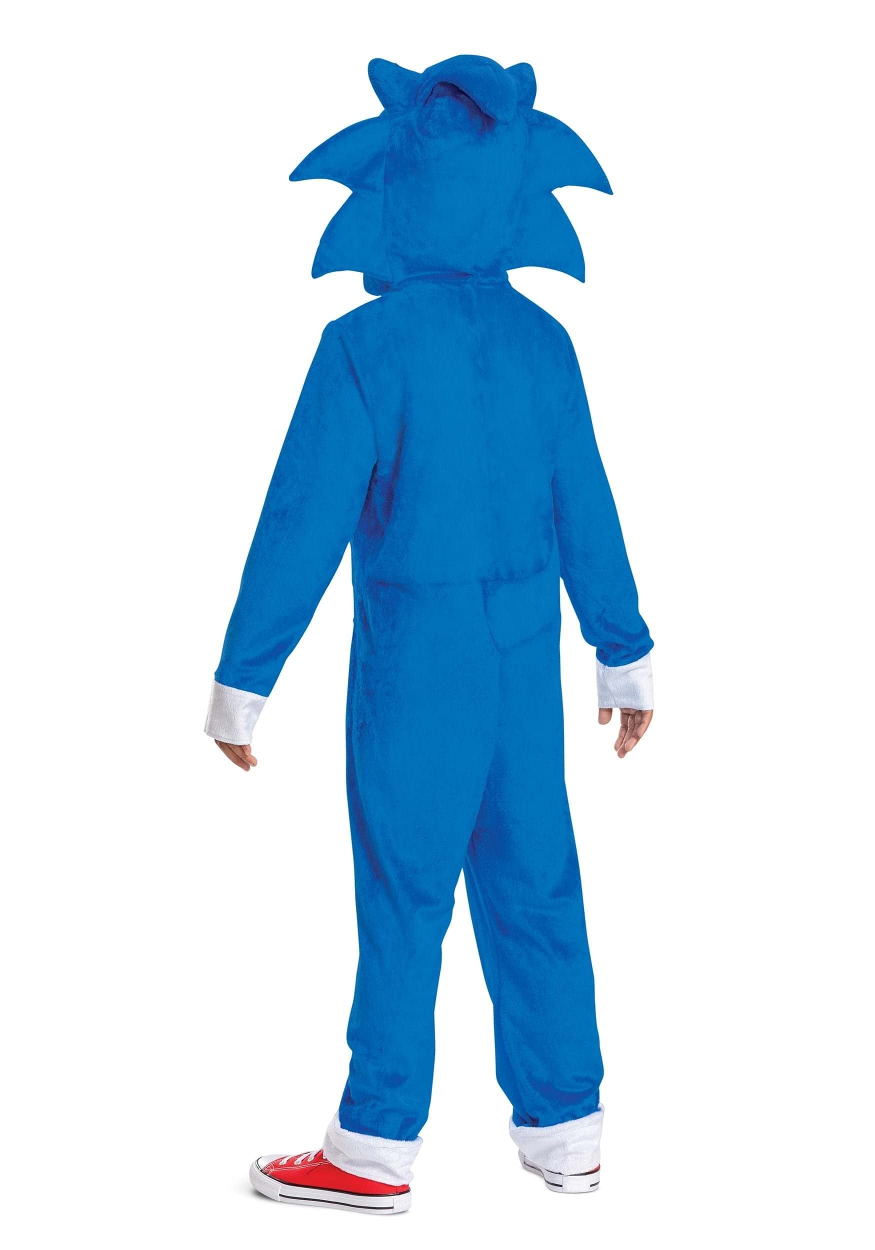 Sonic the Hedgehog Costume, Official Sonic Movie Costume and Headpiece, Kids Size Medium (7-8)