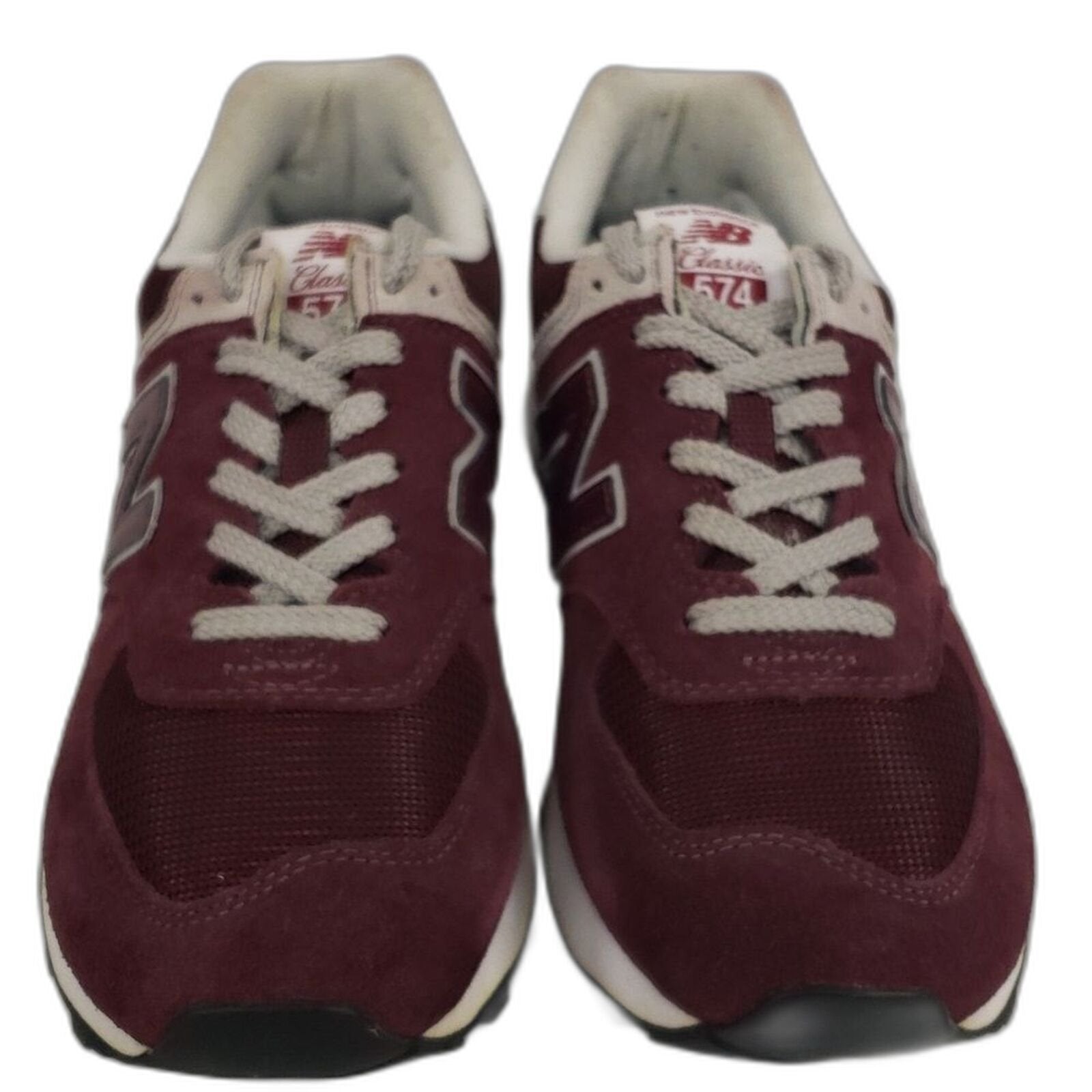 New Balance Mens 574 Core Sneaker Burgundy White 8.5 US