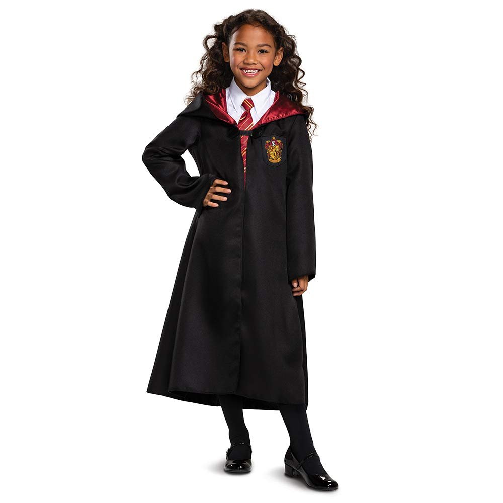 Disguise Harry Potter Robe - Classic Kids Size Black & Red - Official Hogwarts Costume - Large (10-12)