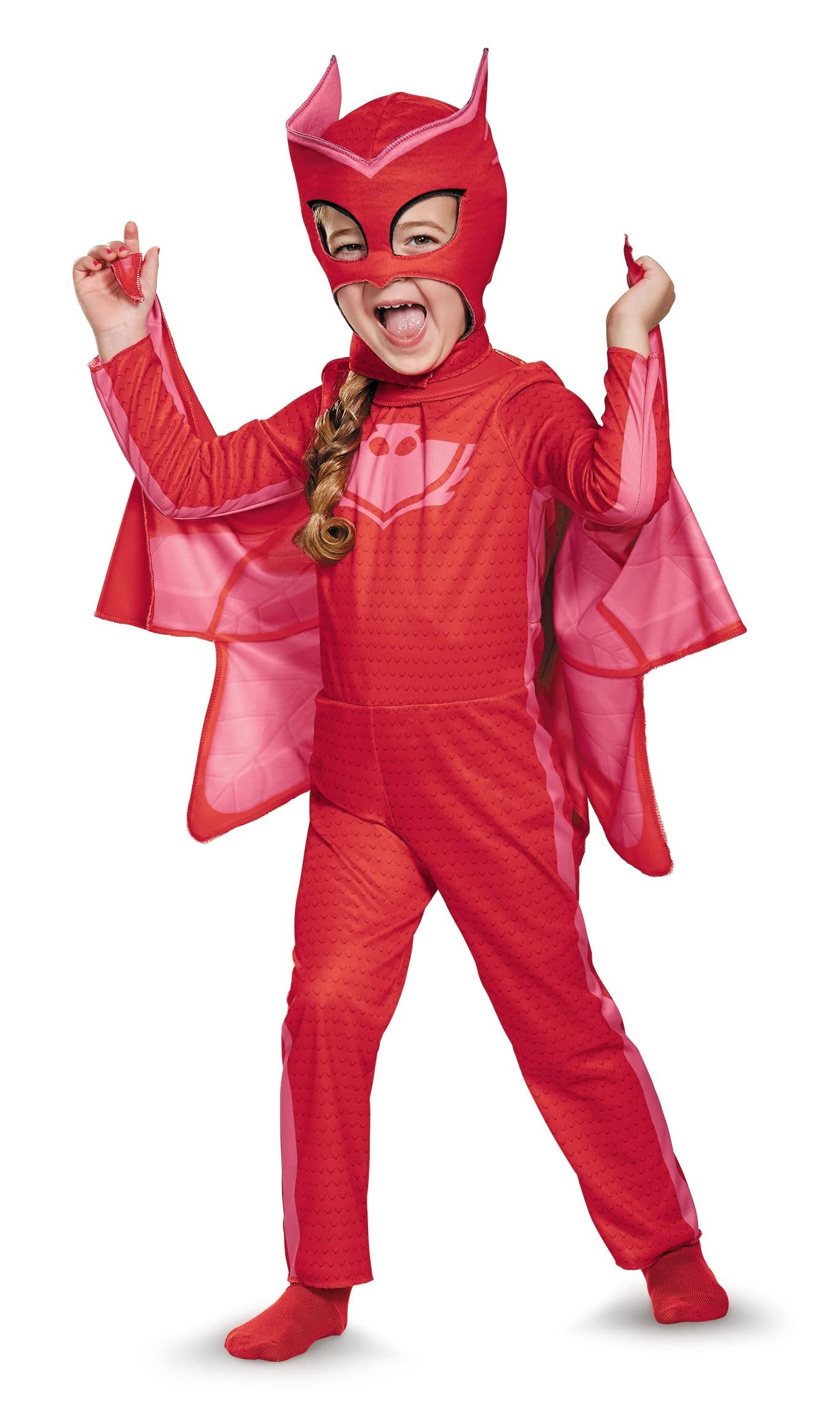 PJ Masks Owlette Classic Costume, Red, Large 4-6, Free Shipping & Returns
