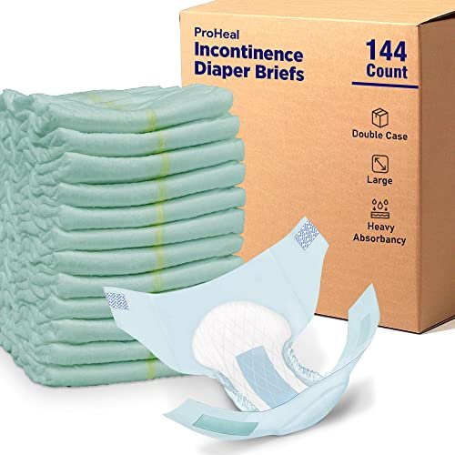 Adult Diapers Incontinence Briefs Medium, 96 Pack Case - Overnight Heavy Absorbency Moisture and Odor Lock - Quilted Cloth-Like Backing - for Men and Women, Extra Airflow - Adjustable Closure