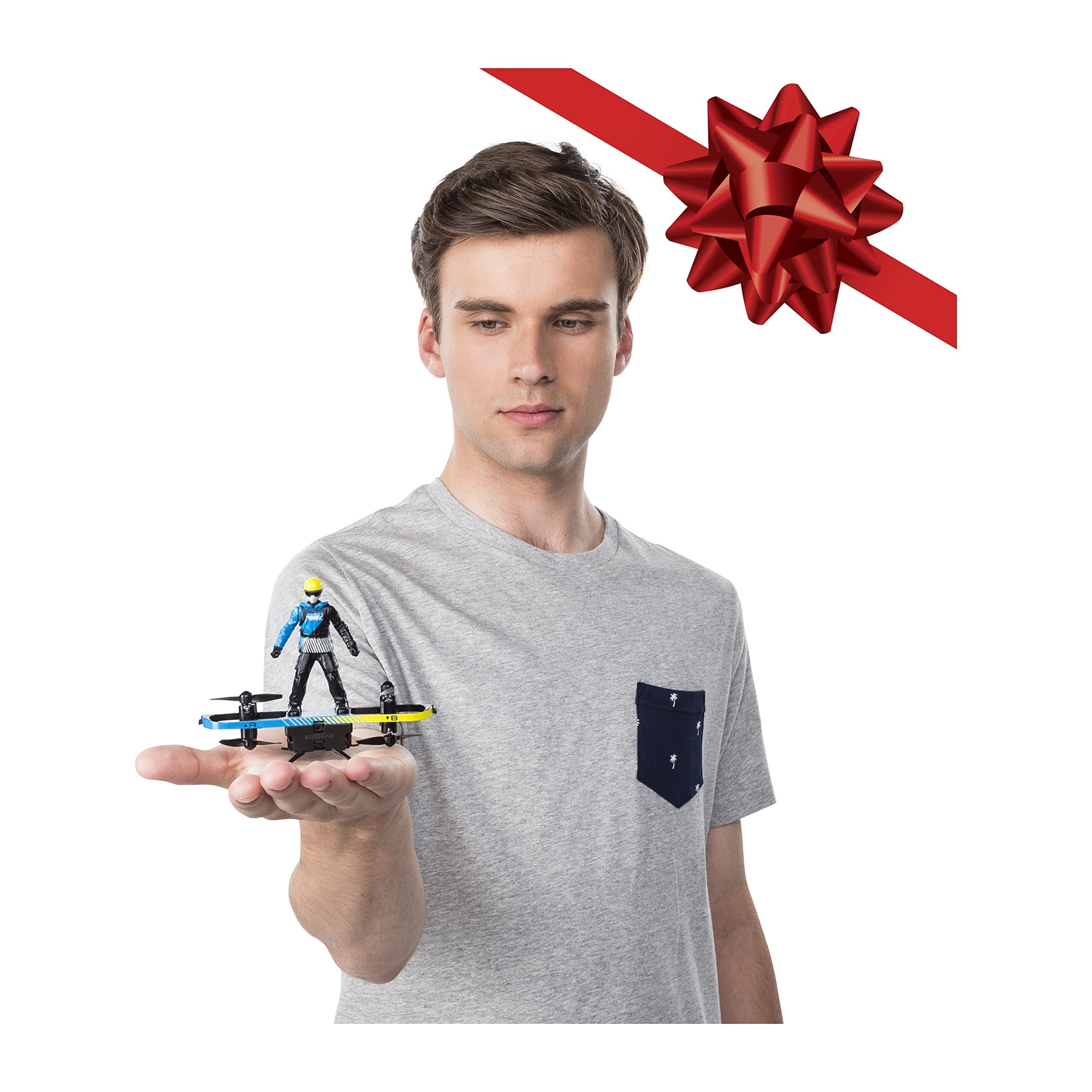Air Hogs 2-in-1 Extreme Air Board, Transforms from RC Stunt Board to Paraglider, for Ages 8 and Up