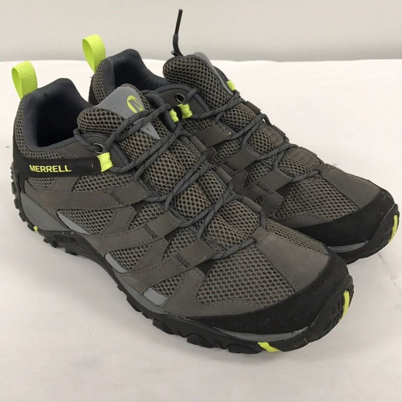 Merrell J036211 Mens Hiking Shoes Alverstone Mid GTX Granite Keylime US Size 13