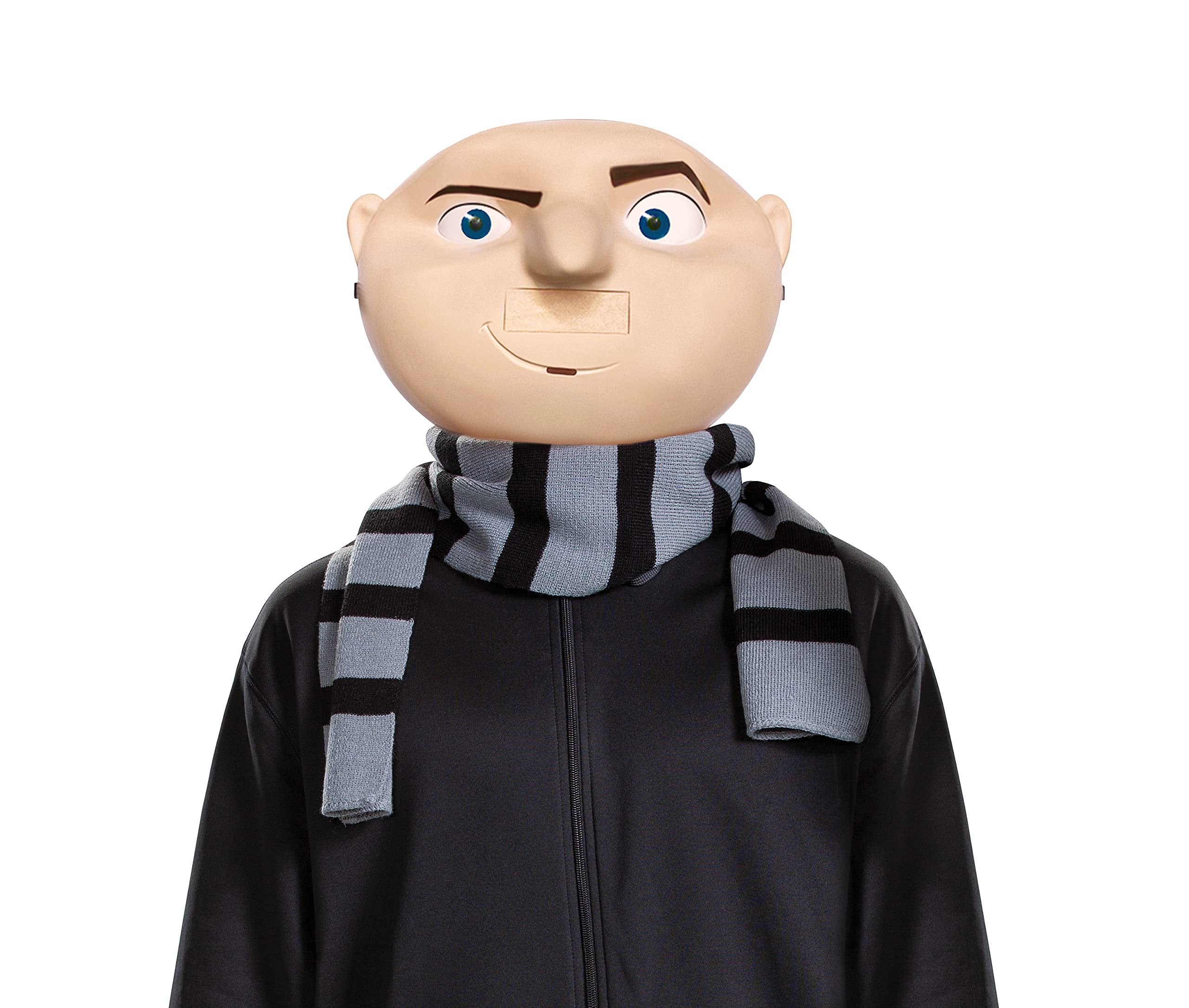 Disguise Kit, Official Minions Gru Adult Mask and Scarf, Single Men's Halloween Costume Accessories, Multicolored, One Size