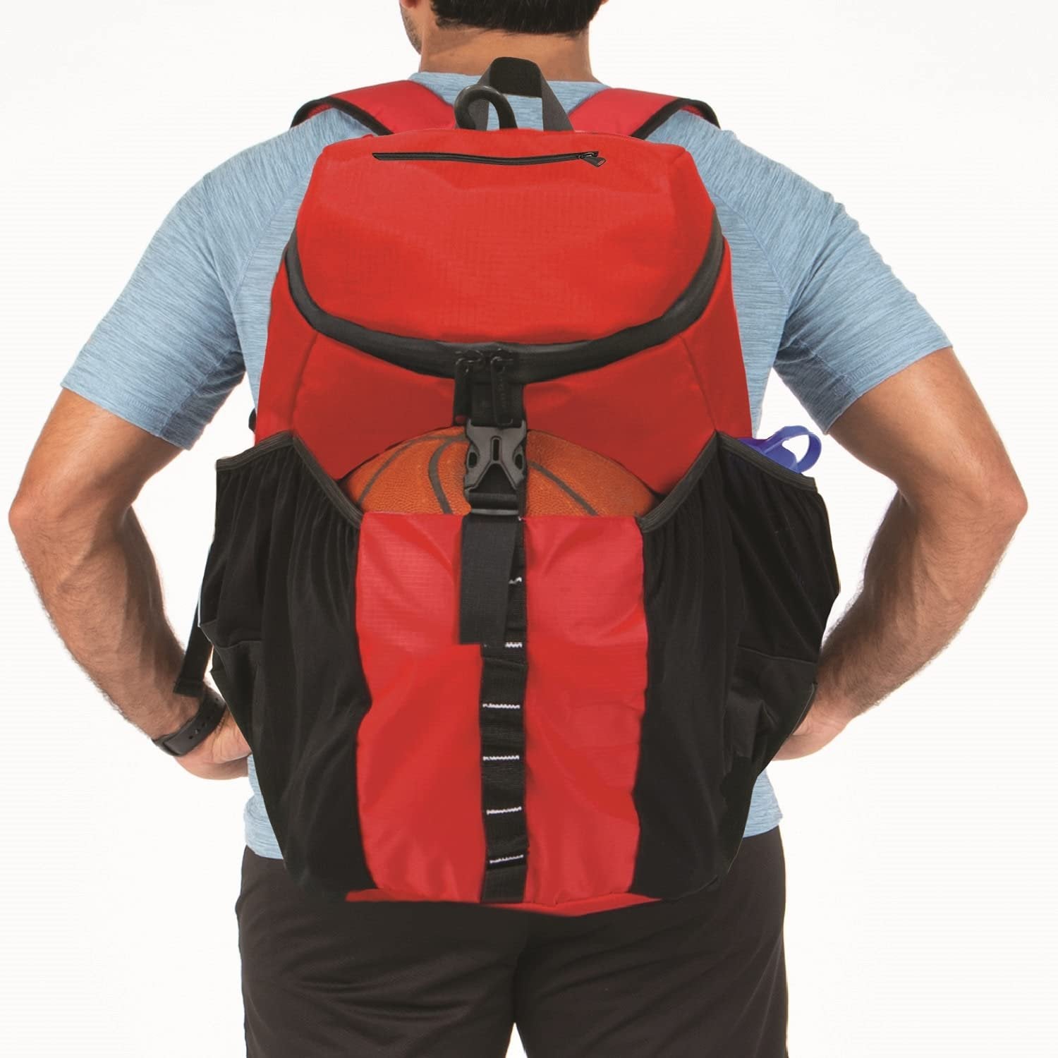 Athletico Basketball Bag - Large Basketball Backpack for Men & Women - Volleyball And Soccer (Red)