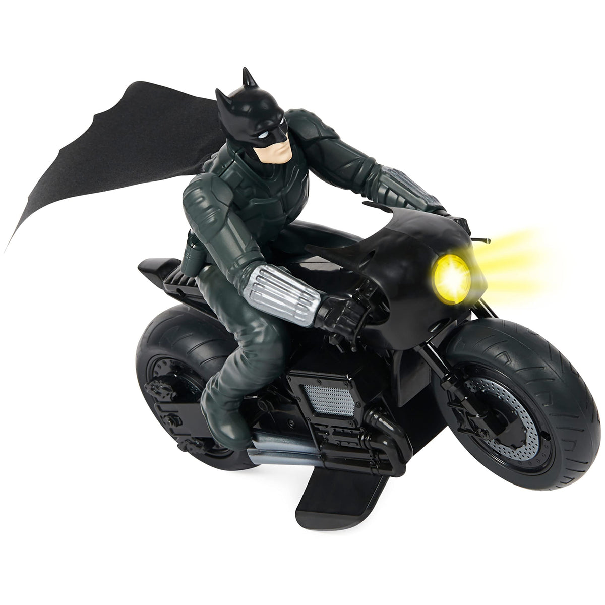 DC Comics, The Batman Batcycle RC with Batman Rider Action Figure, Off