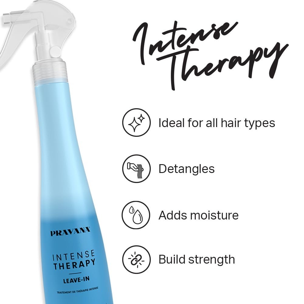 Pravana NEVO Intense Therapy Leave-In Treatment | Instantly Detangles & Hydrates | Equalizes Hair Porosity | For All Hair Types | Vegan & Cruelty Free | Paraben & Sulfate Free | 10.1 Fl Oz