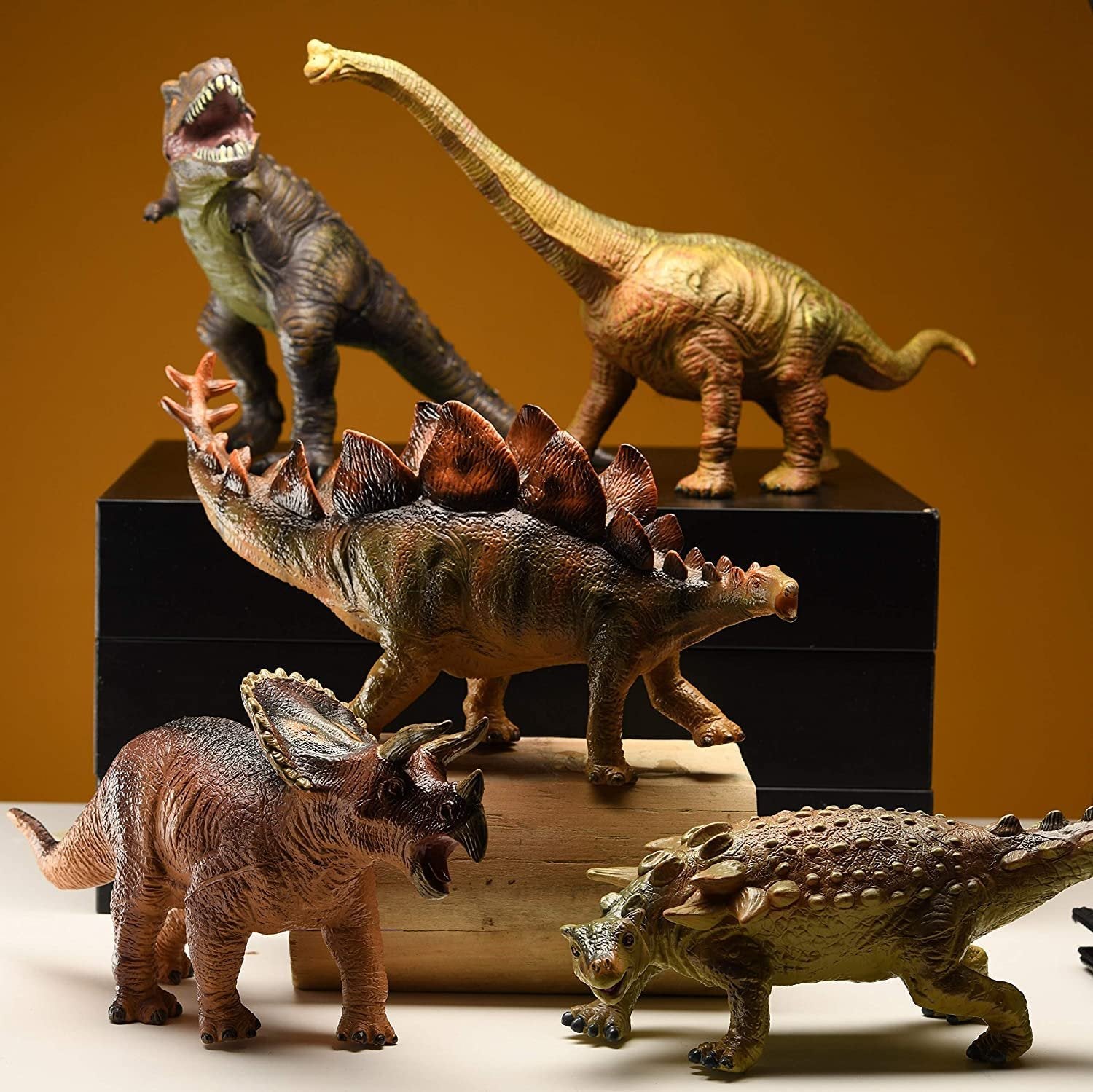 PREXTEX 5 PCS Jumbo Dinosaur Toys Figures Set - Realistic Toy Dinosaurs and Large Dinosaur Toy for Kids and Toddlers Dinosaur Set - Giant Dinosaur Toy