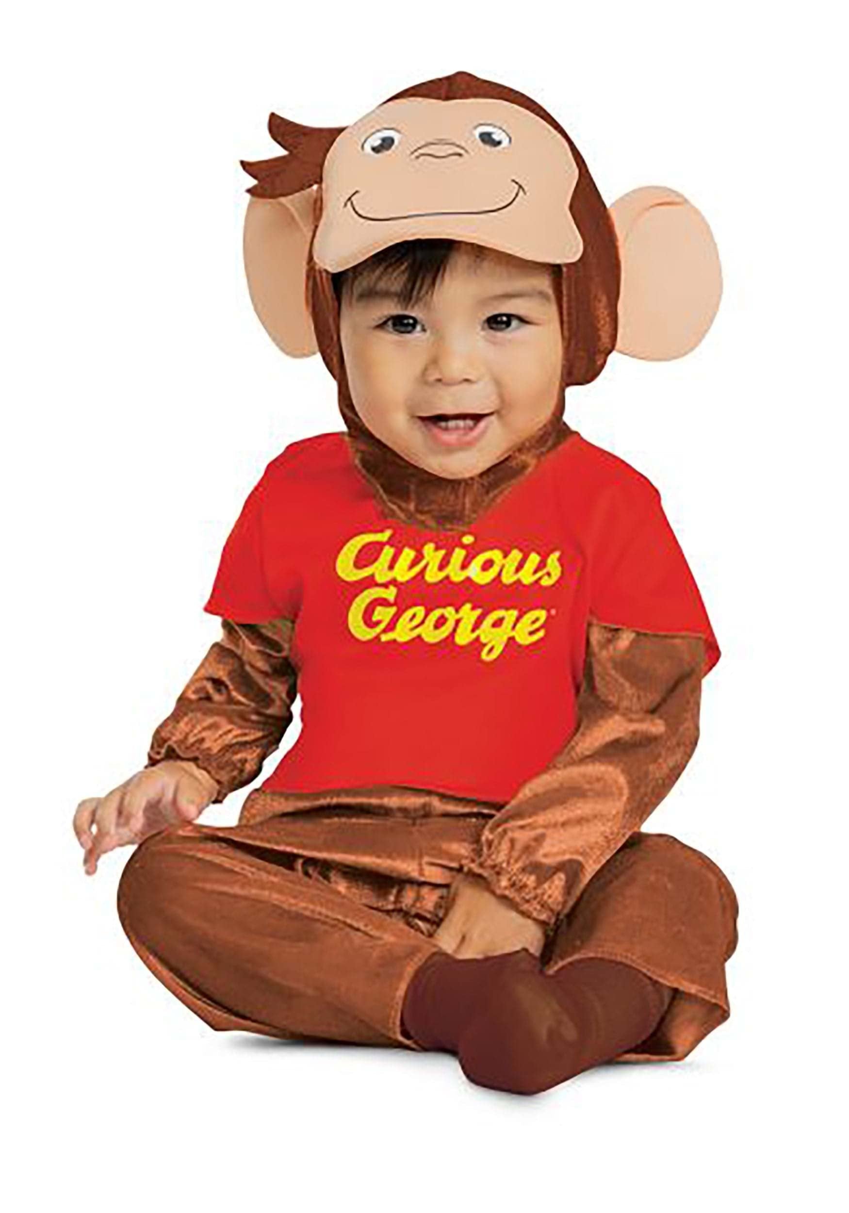 Disguise Curious George Costume for Kids, Official Curious George Costume, Toddler Size Small (2T)
