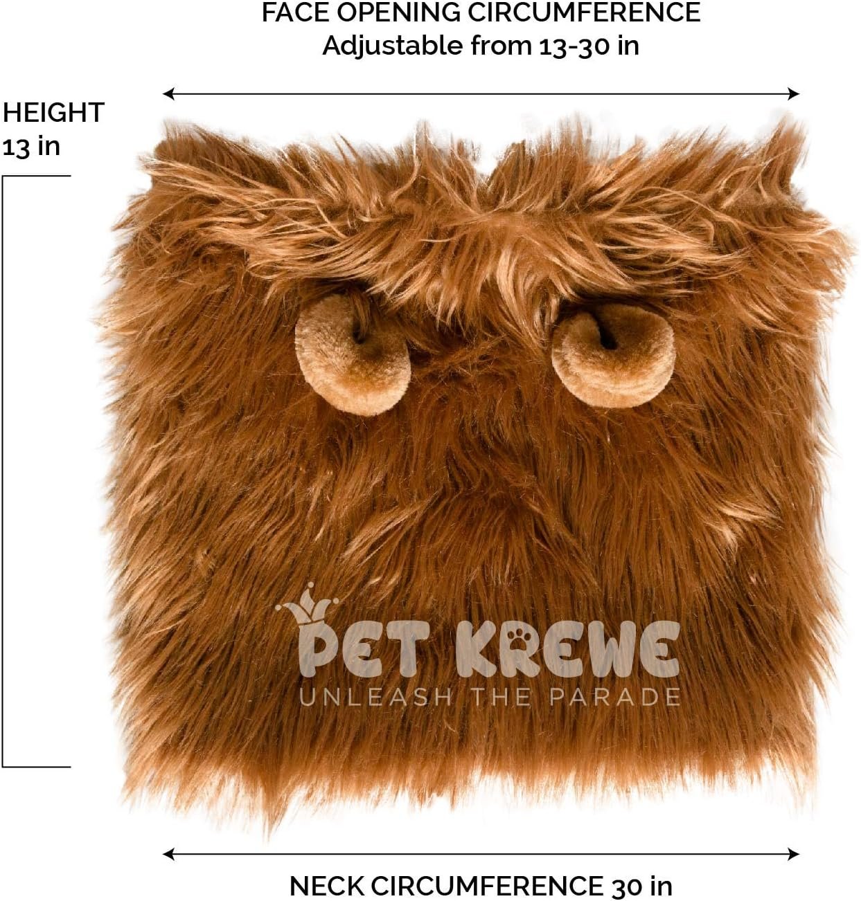 Pet Krewe Large Dog Lion Mane Halloween Costume – Fits Neck Size 13”- 32”- Lion Mane for Small Dogs – Ideal for Halloween, Dog Birthday, Dog Cosplay, Dog Outfits, Pet Clothes